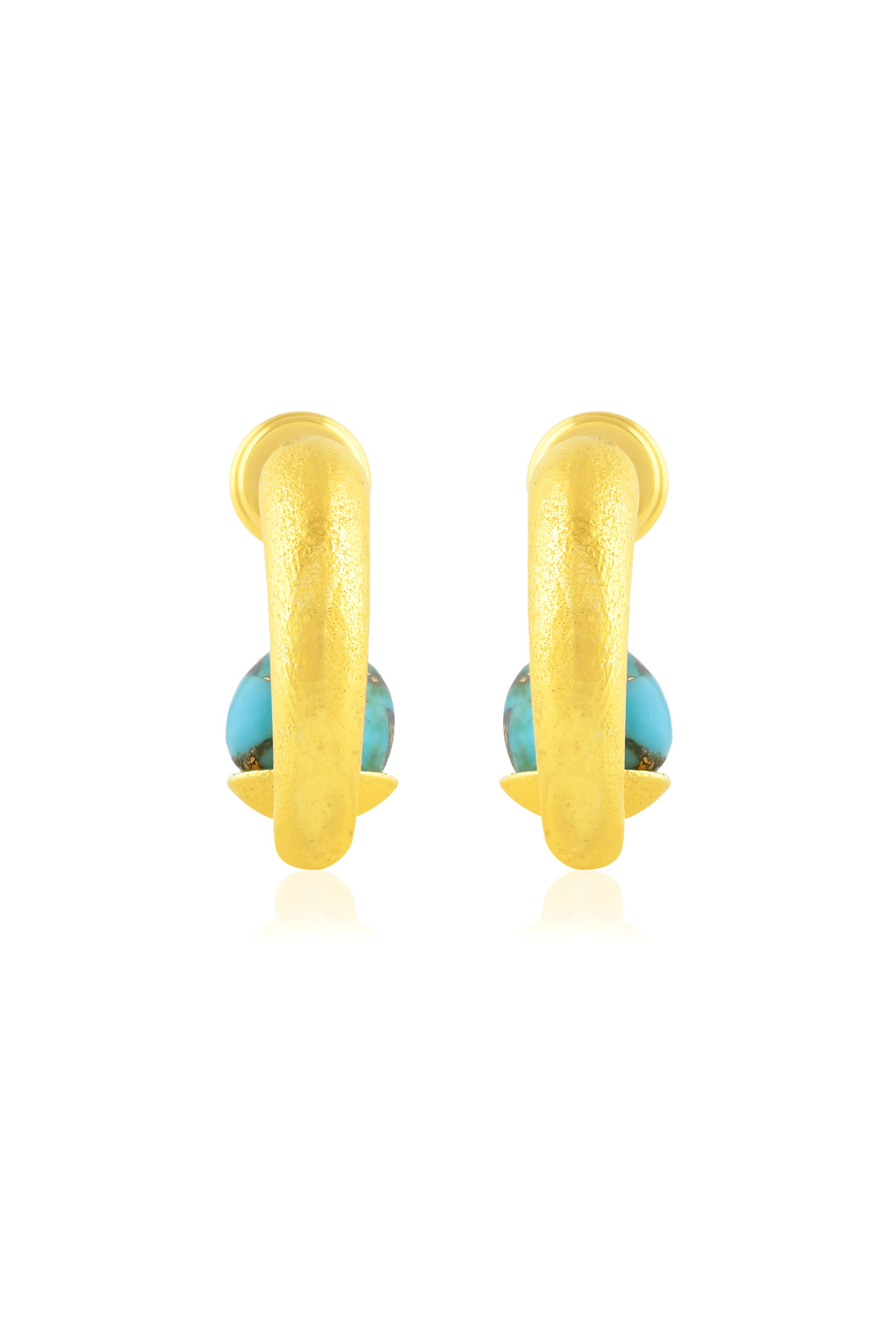 Chunky Turquoise Hoops