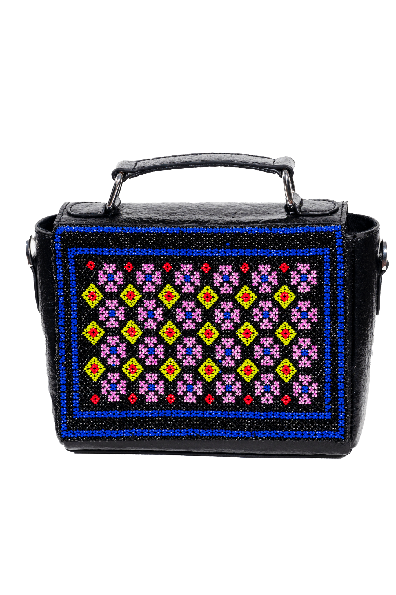 Dhara midnight beadwork purse