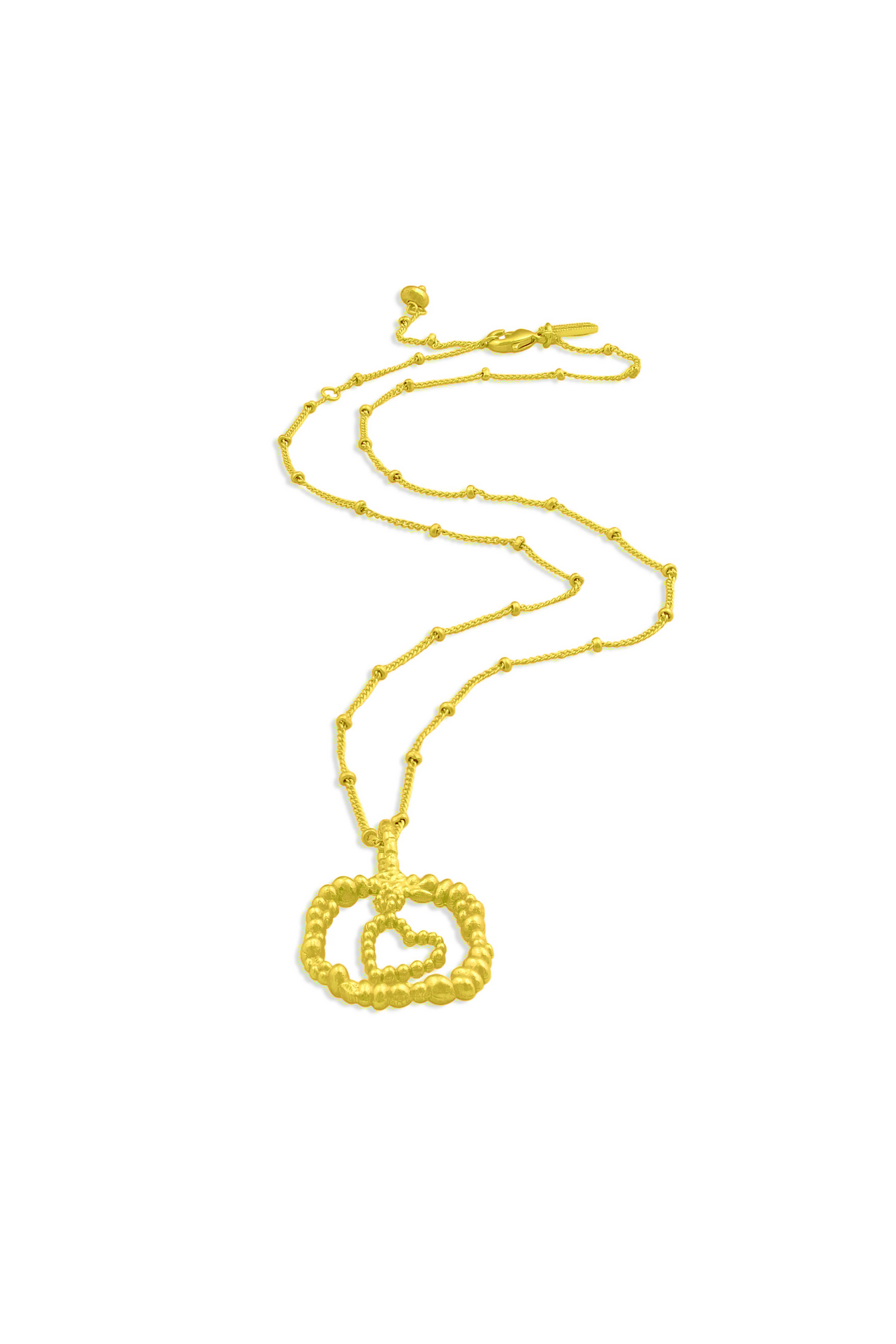 Granulated Love Charm Necklace