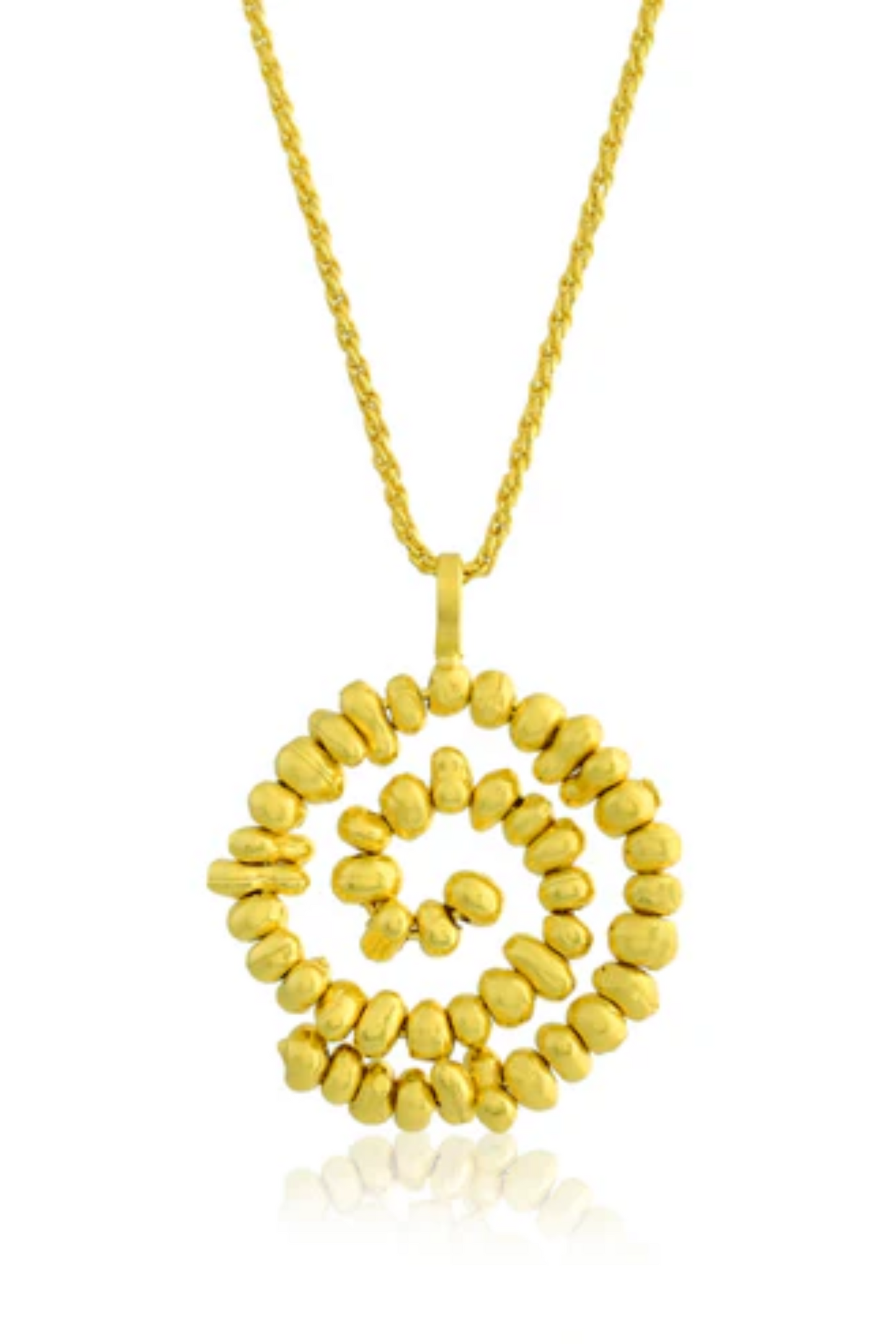 Molten Beaded Spiral Pendant