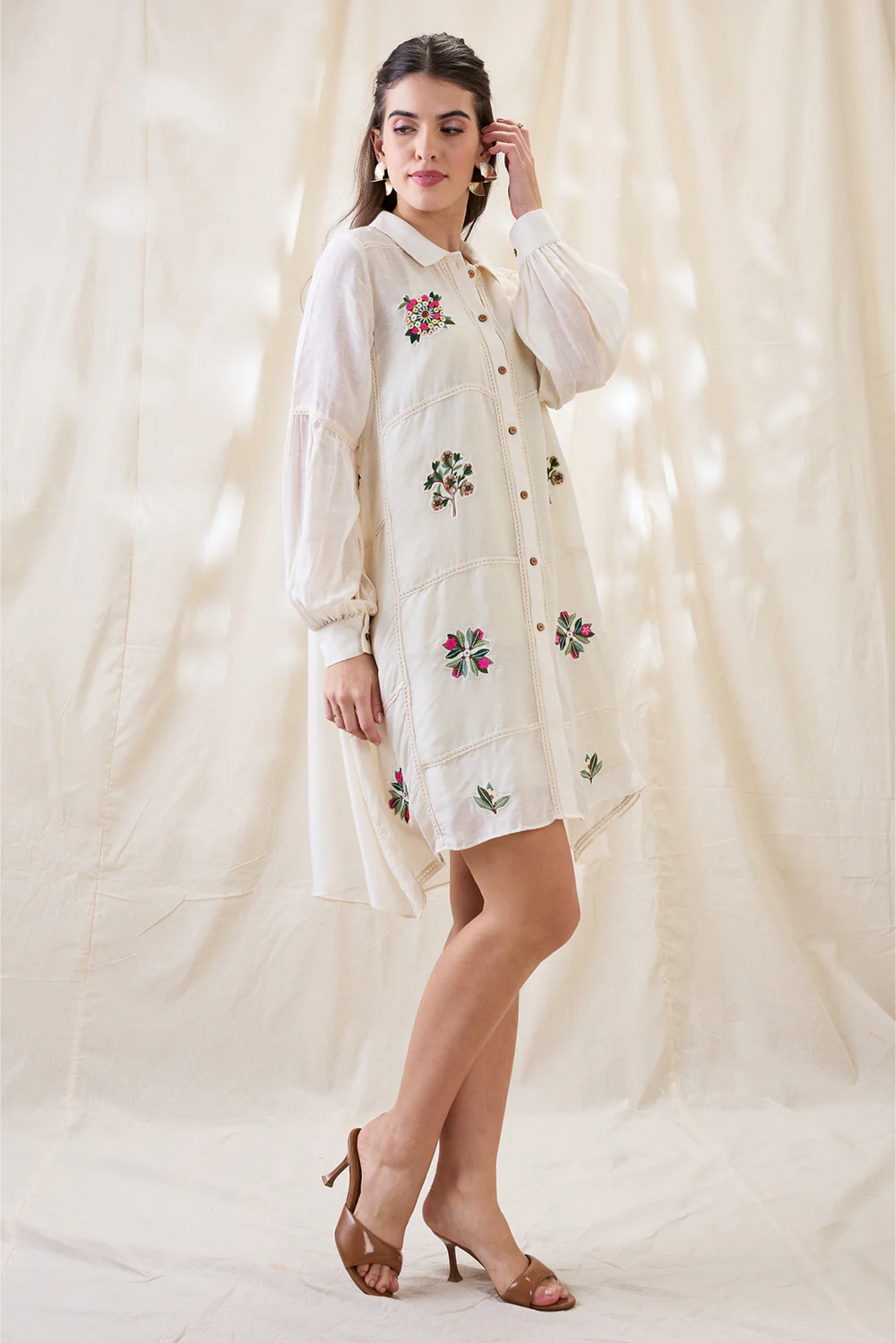 Gulzaar Appliqued A-line Dress