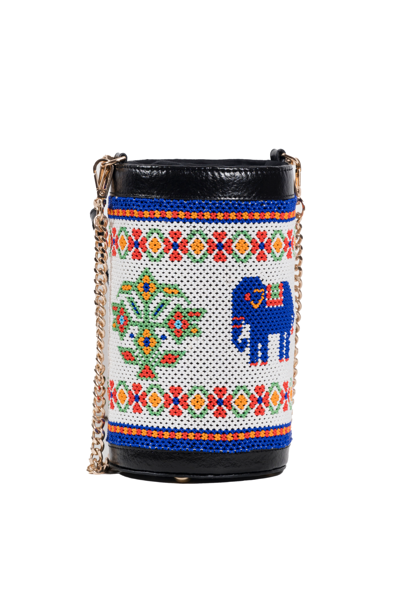 Vistara elephant beadwork bag