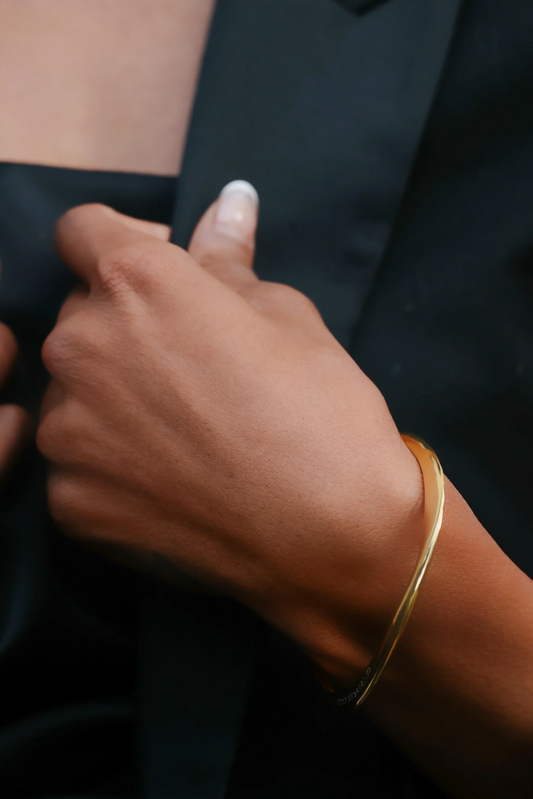 Squircle Petite Bangle In Gold Vermeil