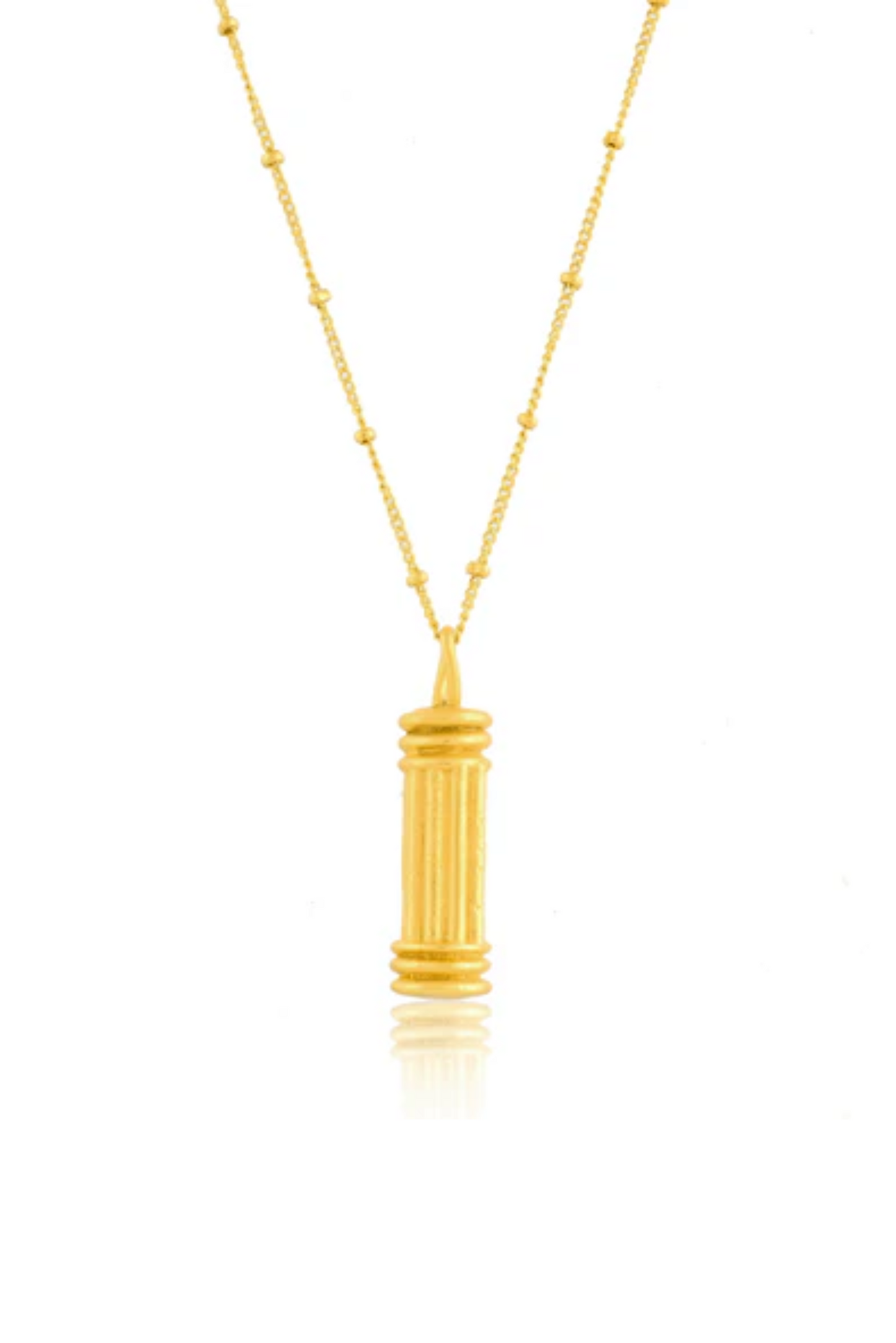 Tiny Pillar Charm Necklace