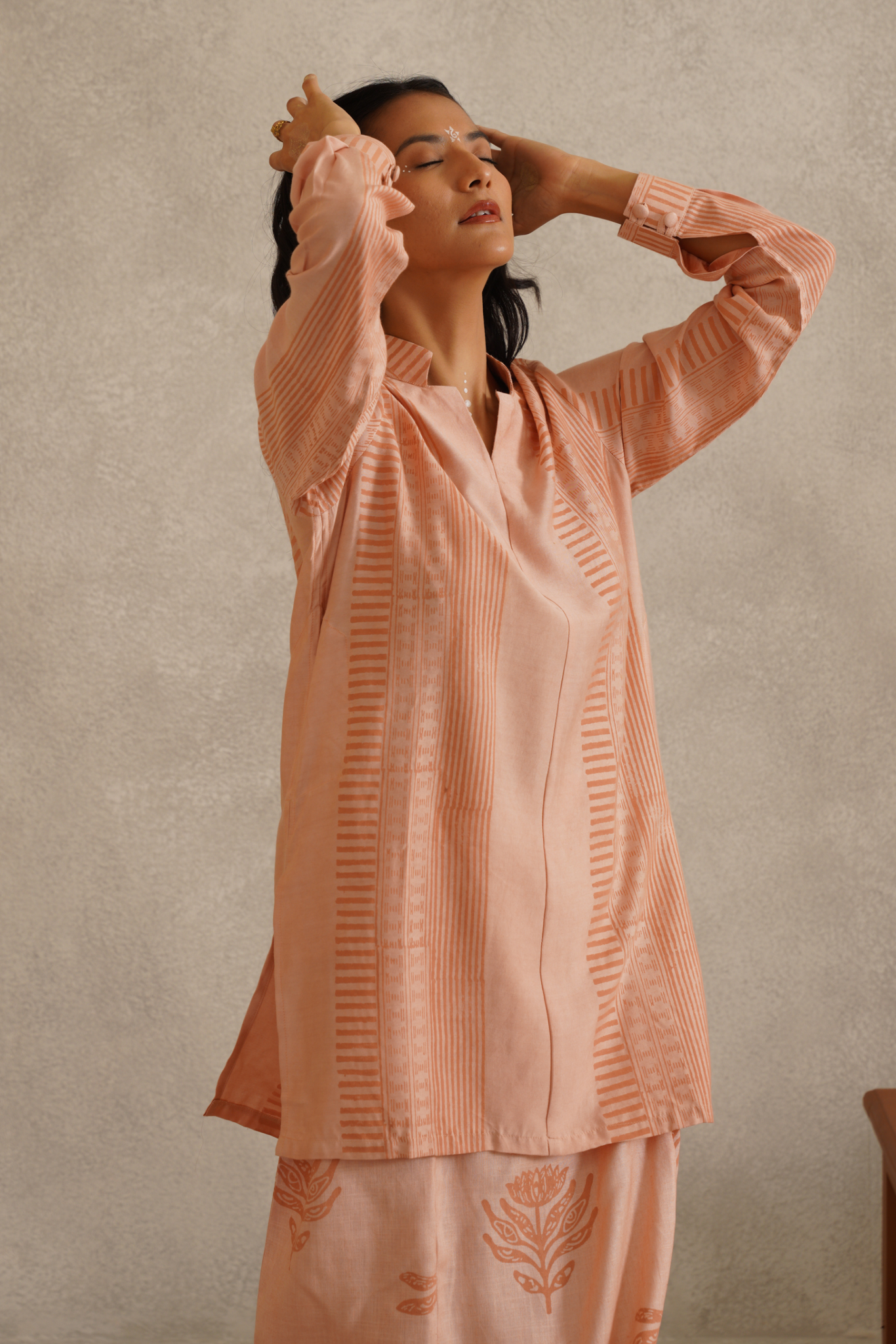 Resilience Kurta - Salmon Pink