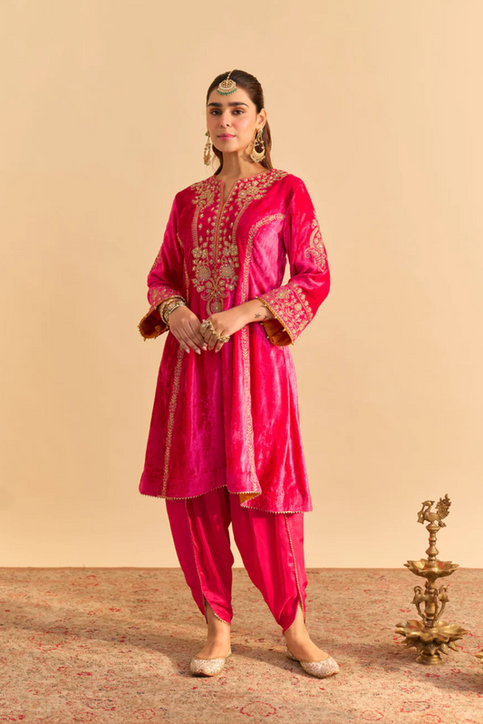 Ziara - Hotpink Kurta with Dhoti