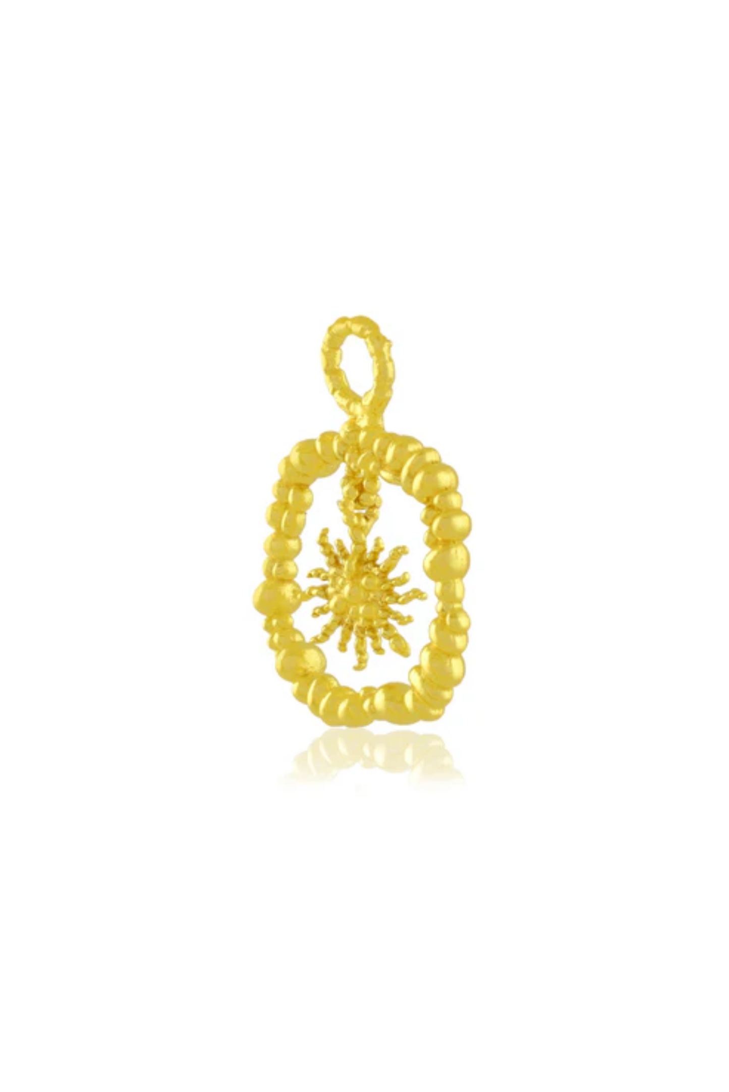 Granulated Sun Burst Charm