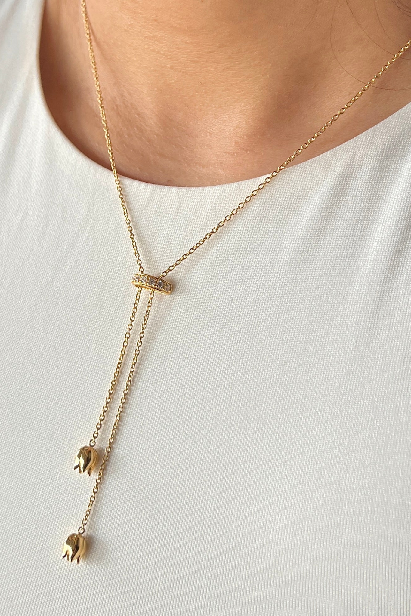 Tulip Lariat Necklace
