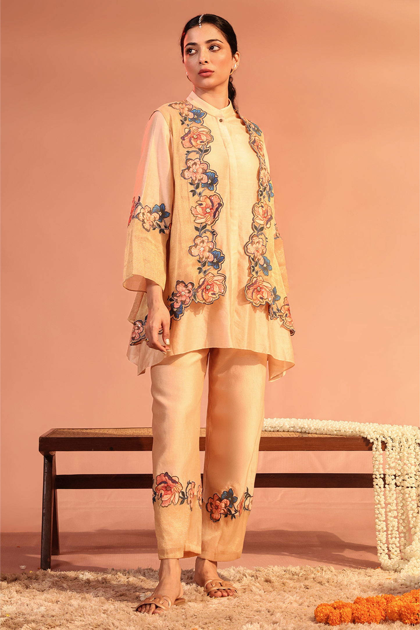 Sadira embroidered Kurta set with jacket