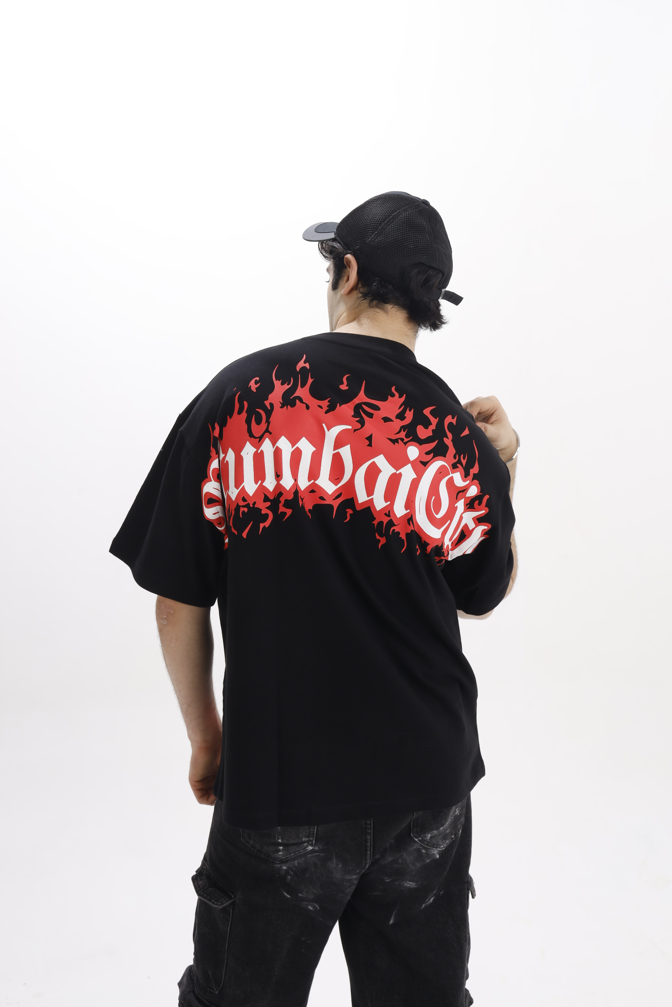 Not New York, Mumbai City Oversized Black Unisex T-Shirt