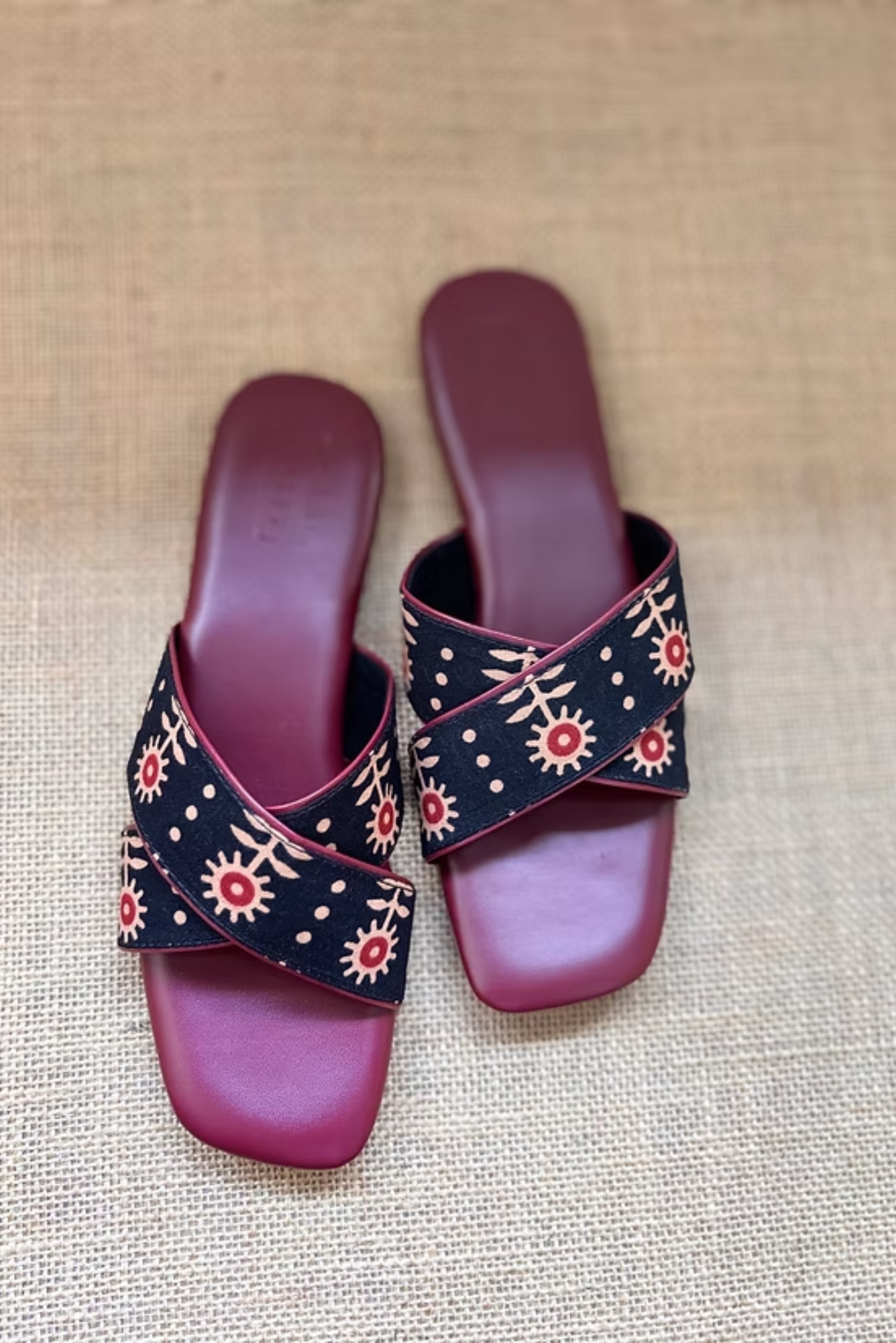 Block and Sole Maroon
