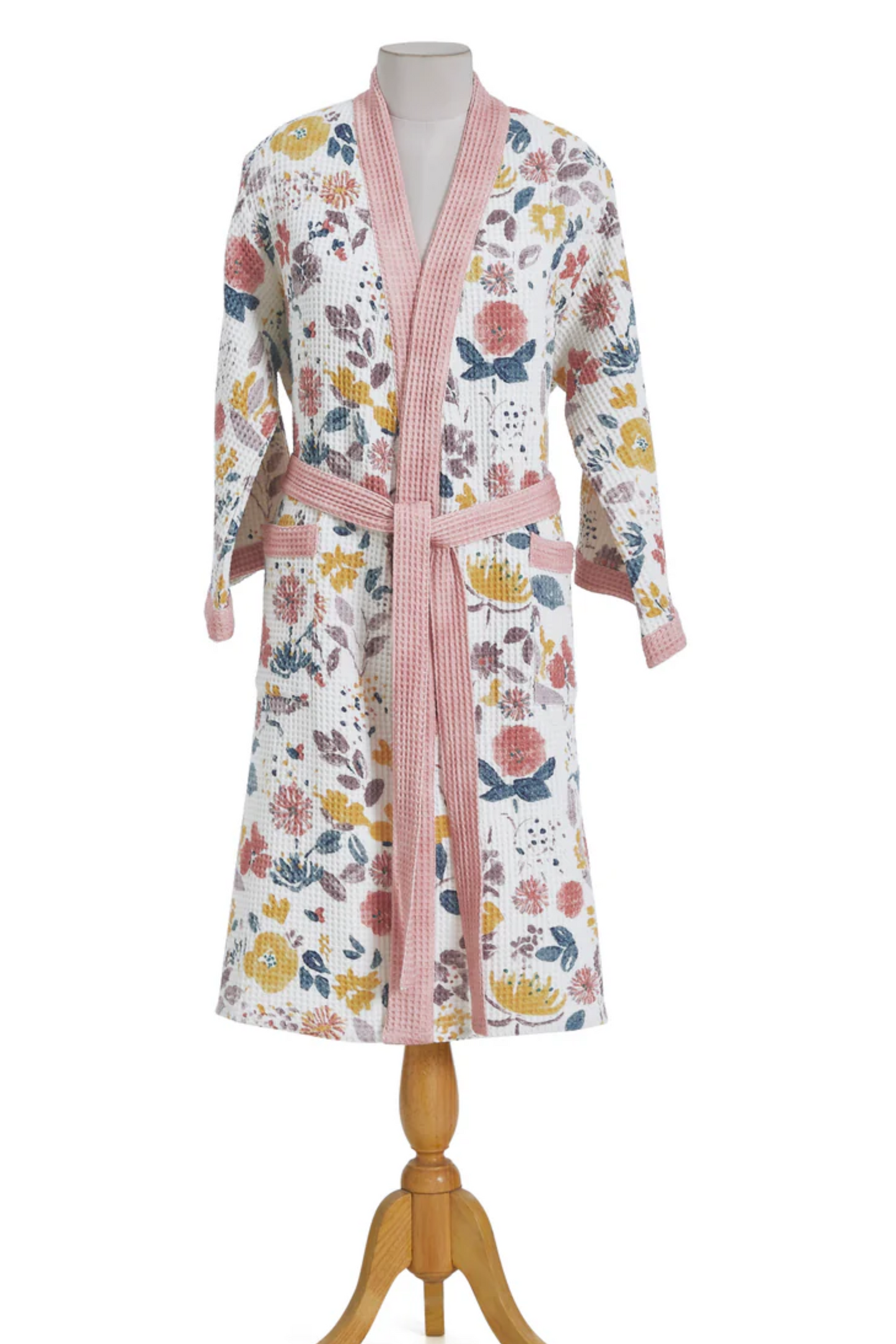 Sunshine Blooms Pink-Yellow Bathrobe