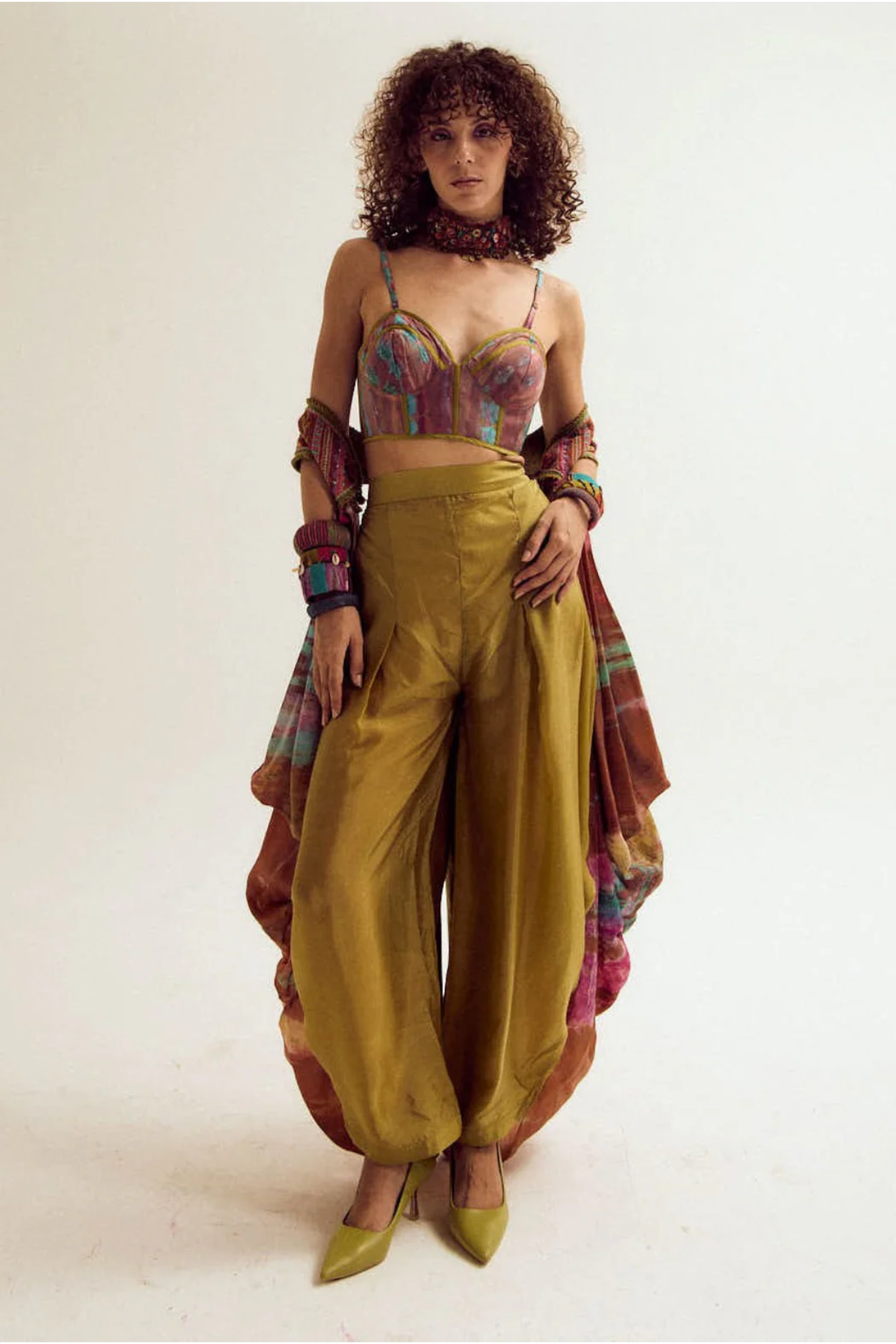 Ira Tie Dye Jacket Cape Set