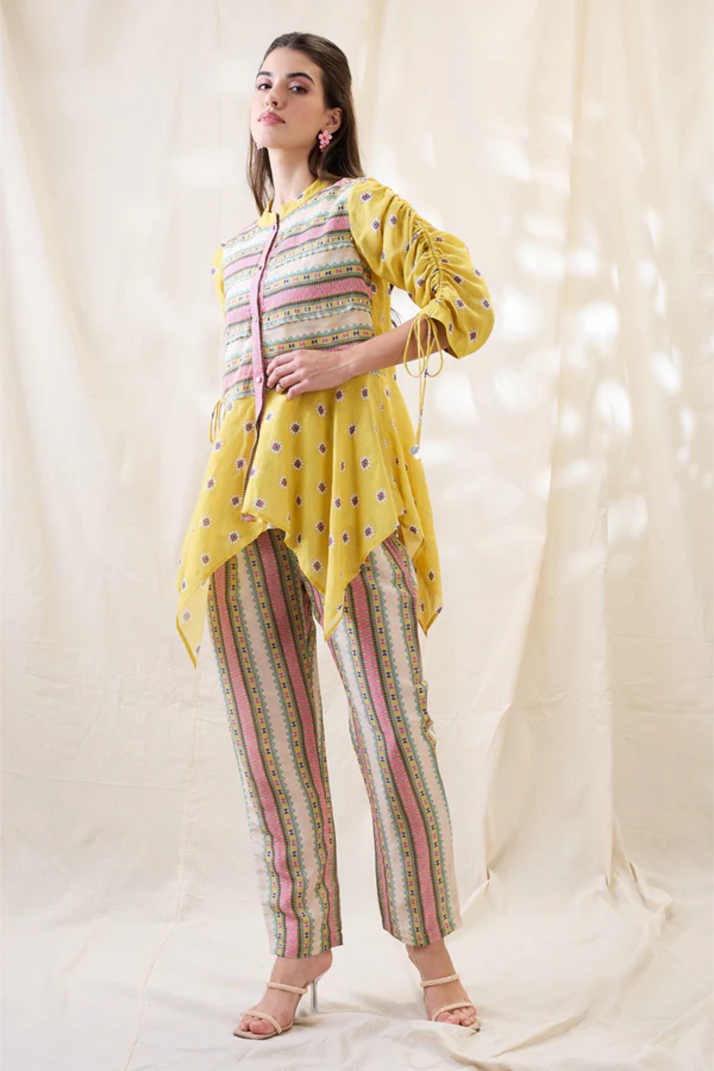 Nooma Printed Handkerchief Top with Pants