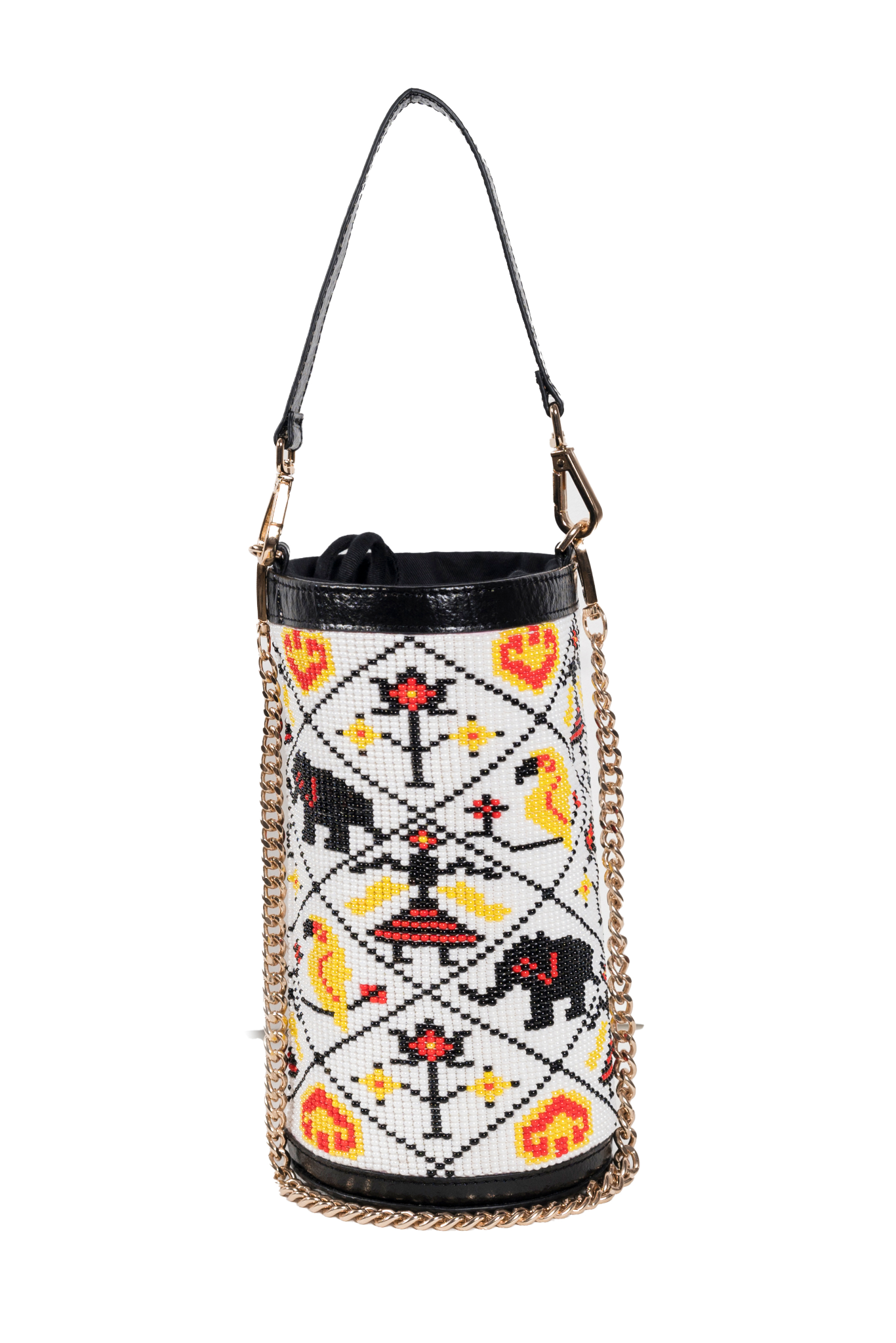 Amara Patola Bucket Bag - White