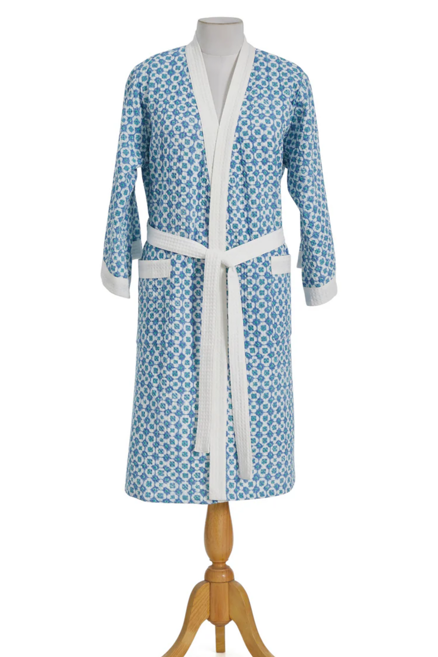 Checkmate Blue Bathrobe
