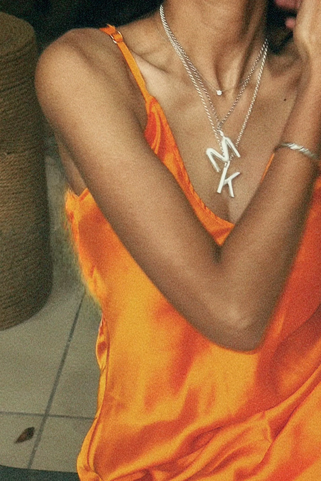 Bold Letter Necklace - K