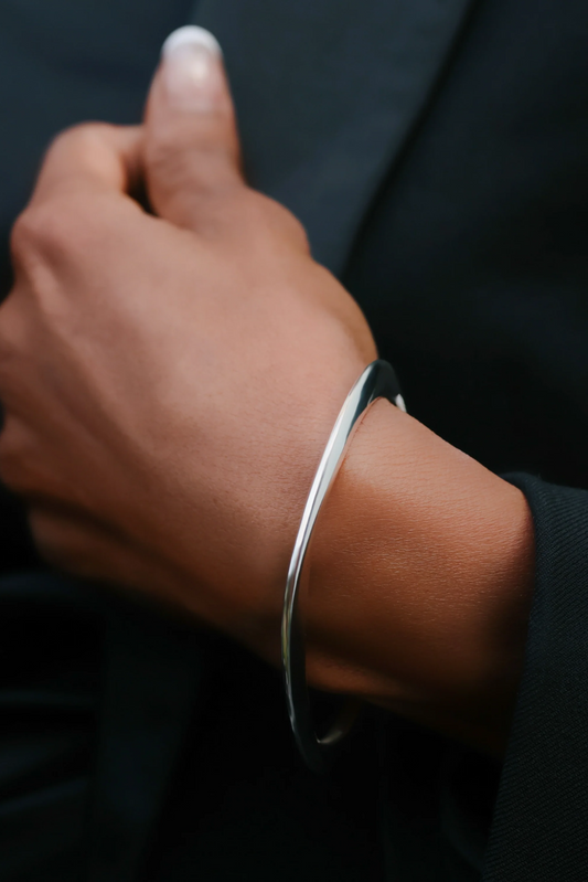 Squircle Petite Bangle in Sterling Silver