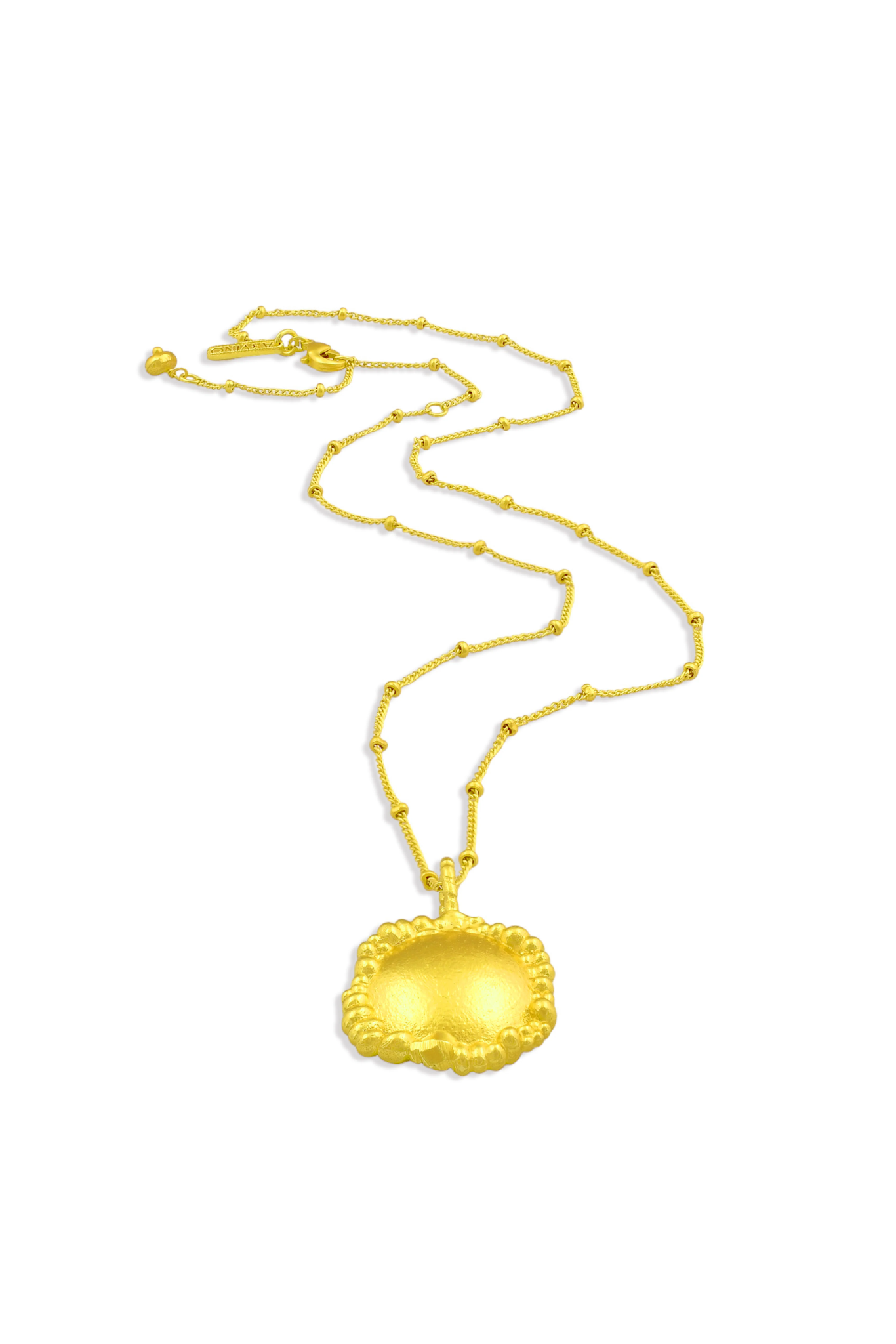 Granulated Signature Charm Necklace