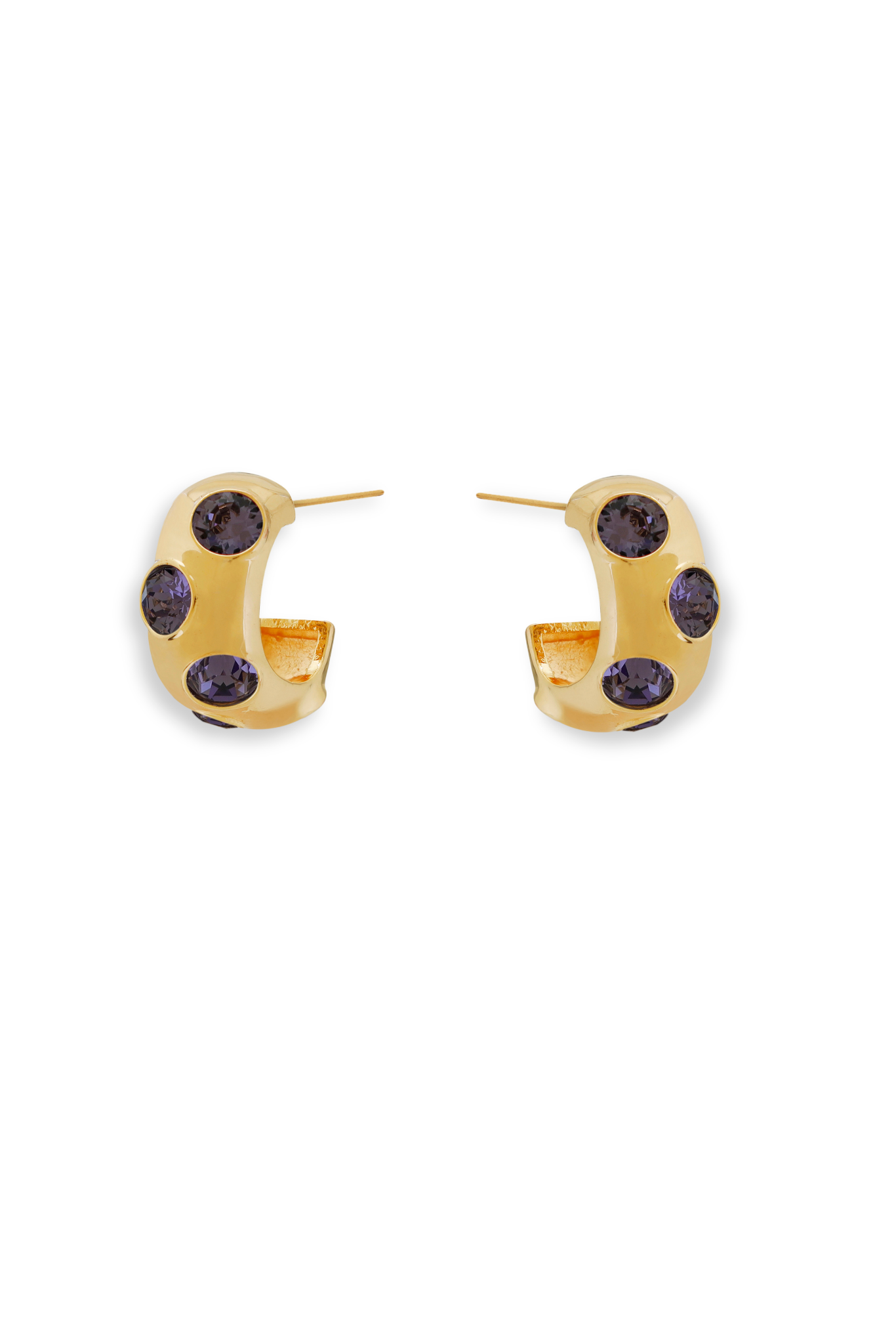 The Signet Earrings - Purple