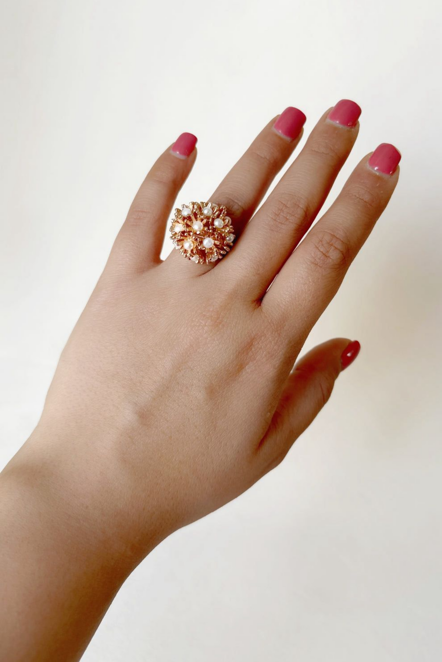 Sunshine Mini Pearl Ring Rose Gold