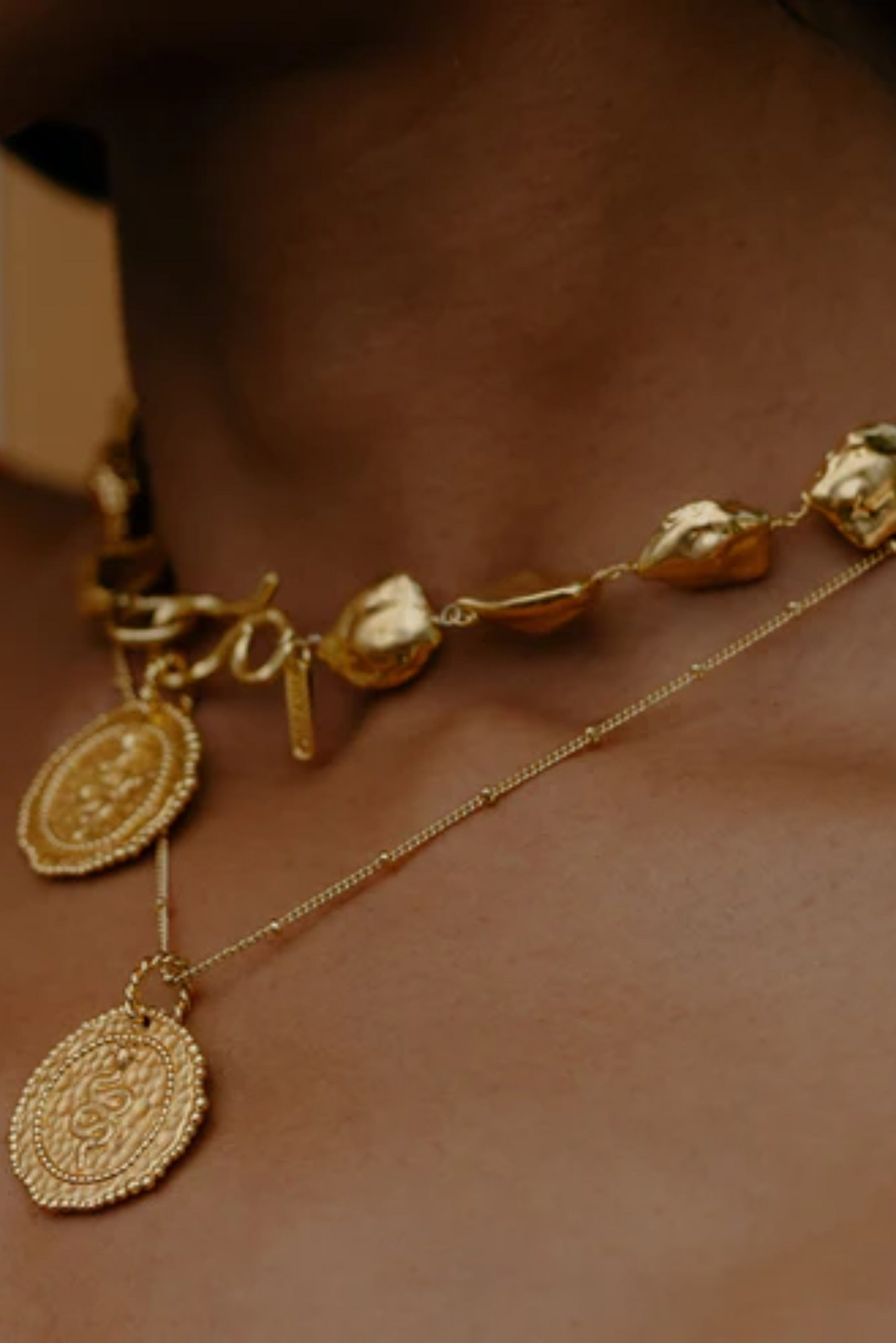 Pratapgari Snake Coin Charm Necklace