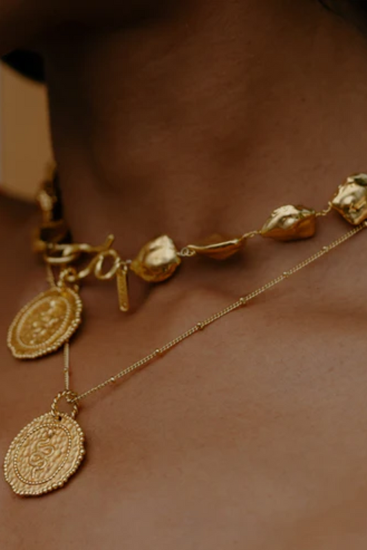 Pratapgari Snake Coin Charm Necklace