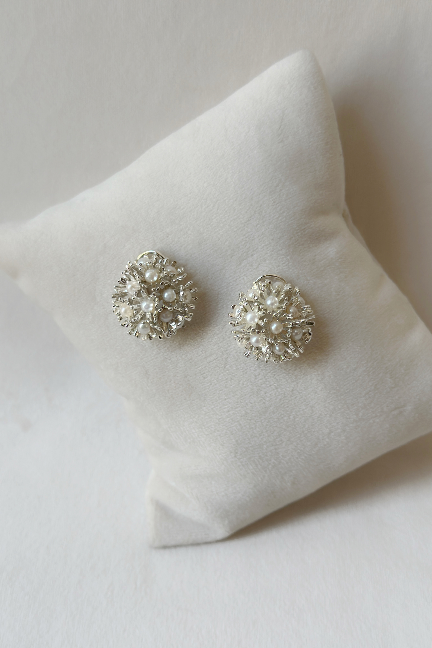 Sunshine Mini Pearl Studs - Silver