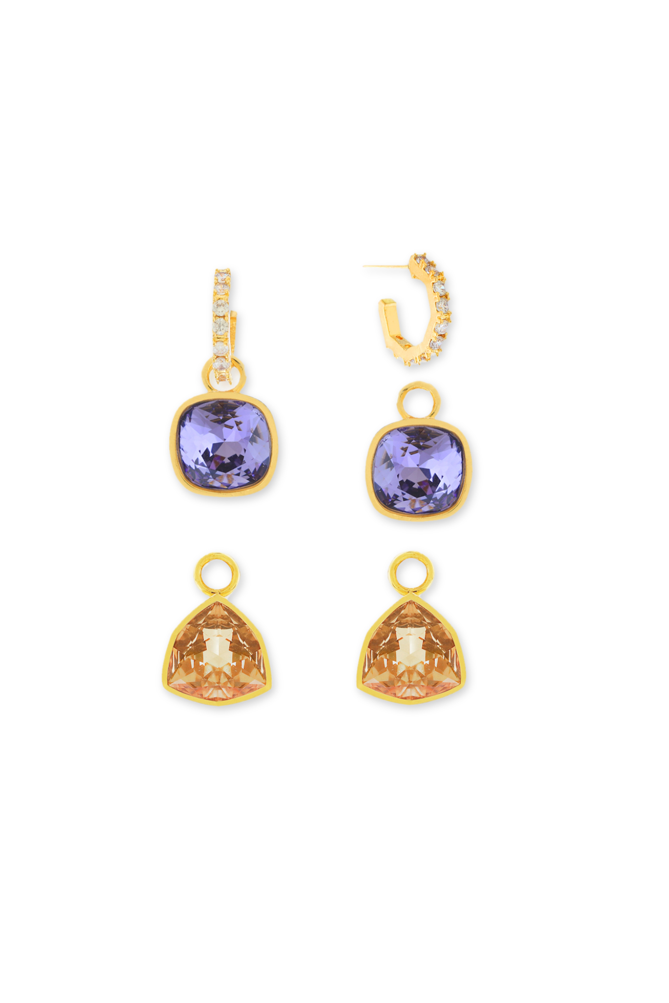 The Shift Earrings - Purple