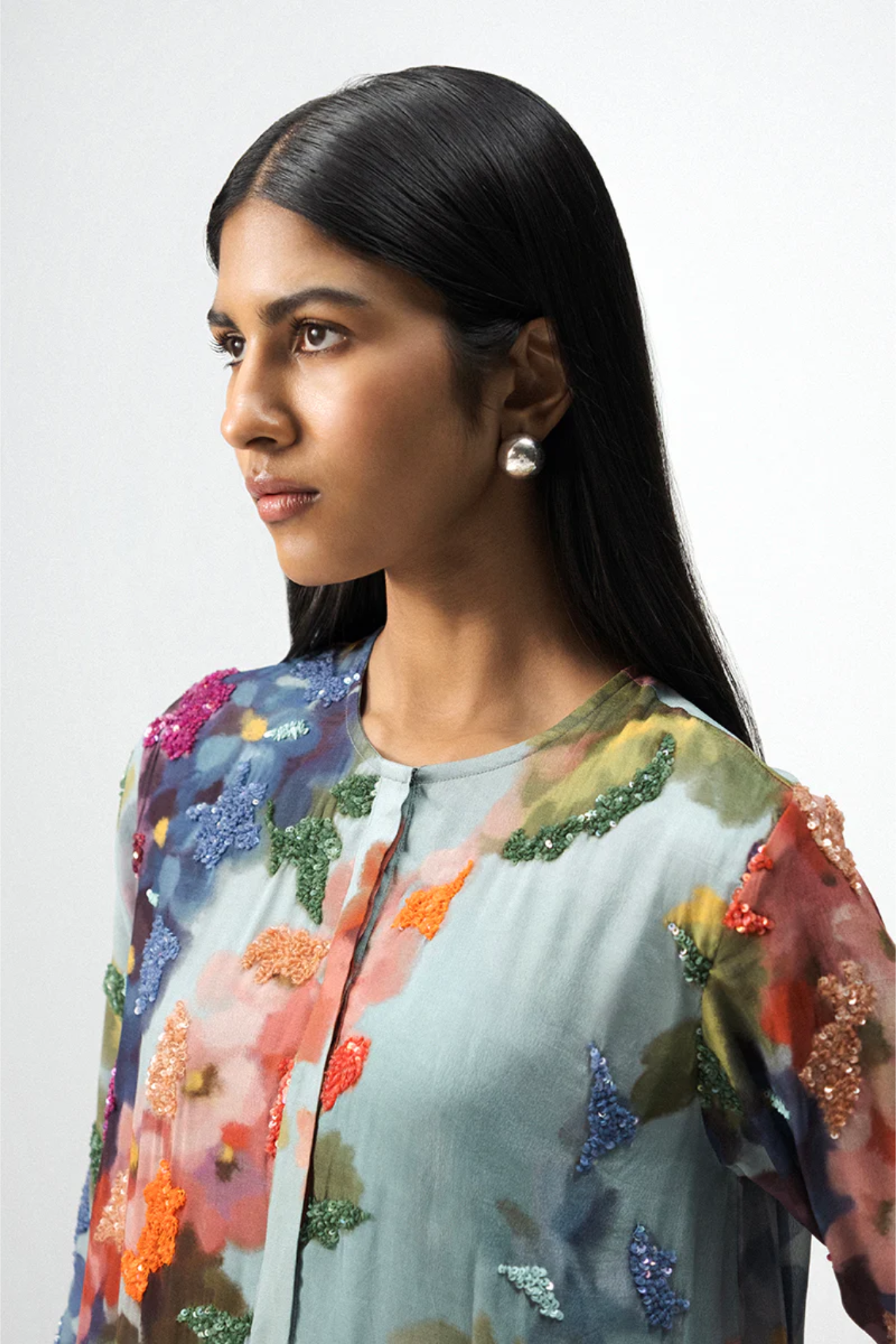 DARLINGTON LONG EMBROIDERED KURTA SET