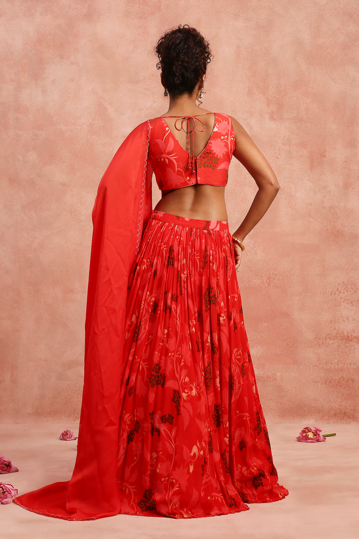 Red lehenga