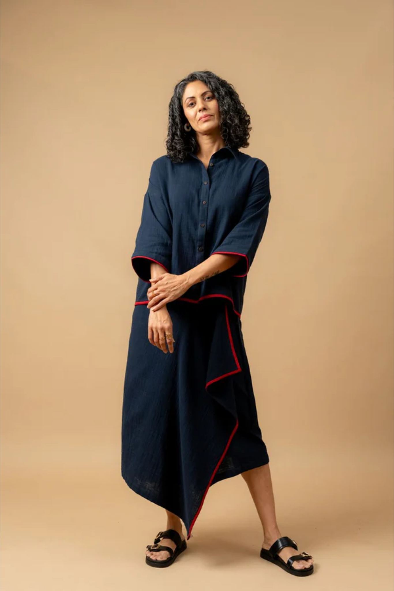 SHIRIN BLUE OVERSIZED SHIRT