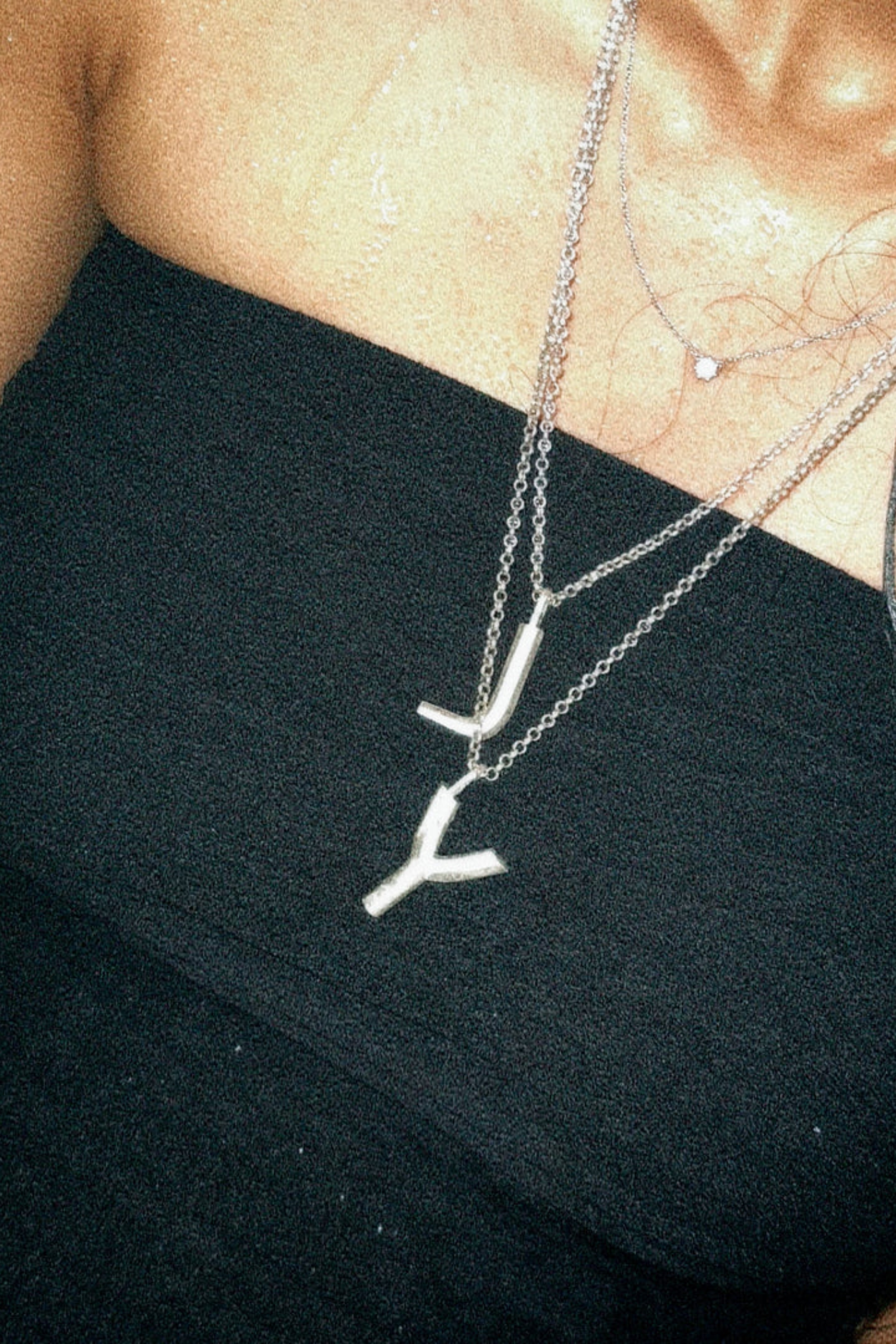 Bold Letter Necklace - Y