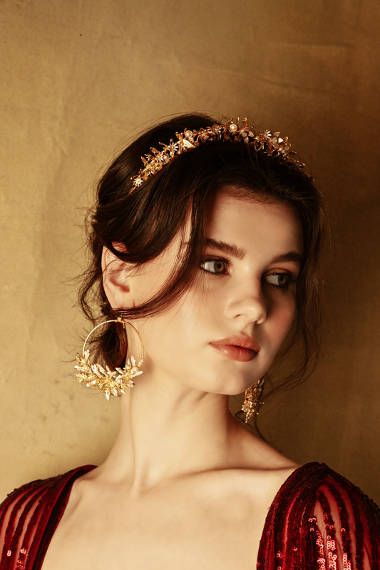 Lotus Blooms Tiara Hairband