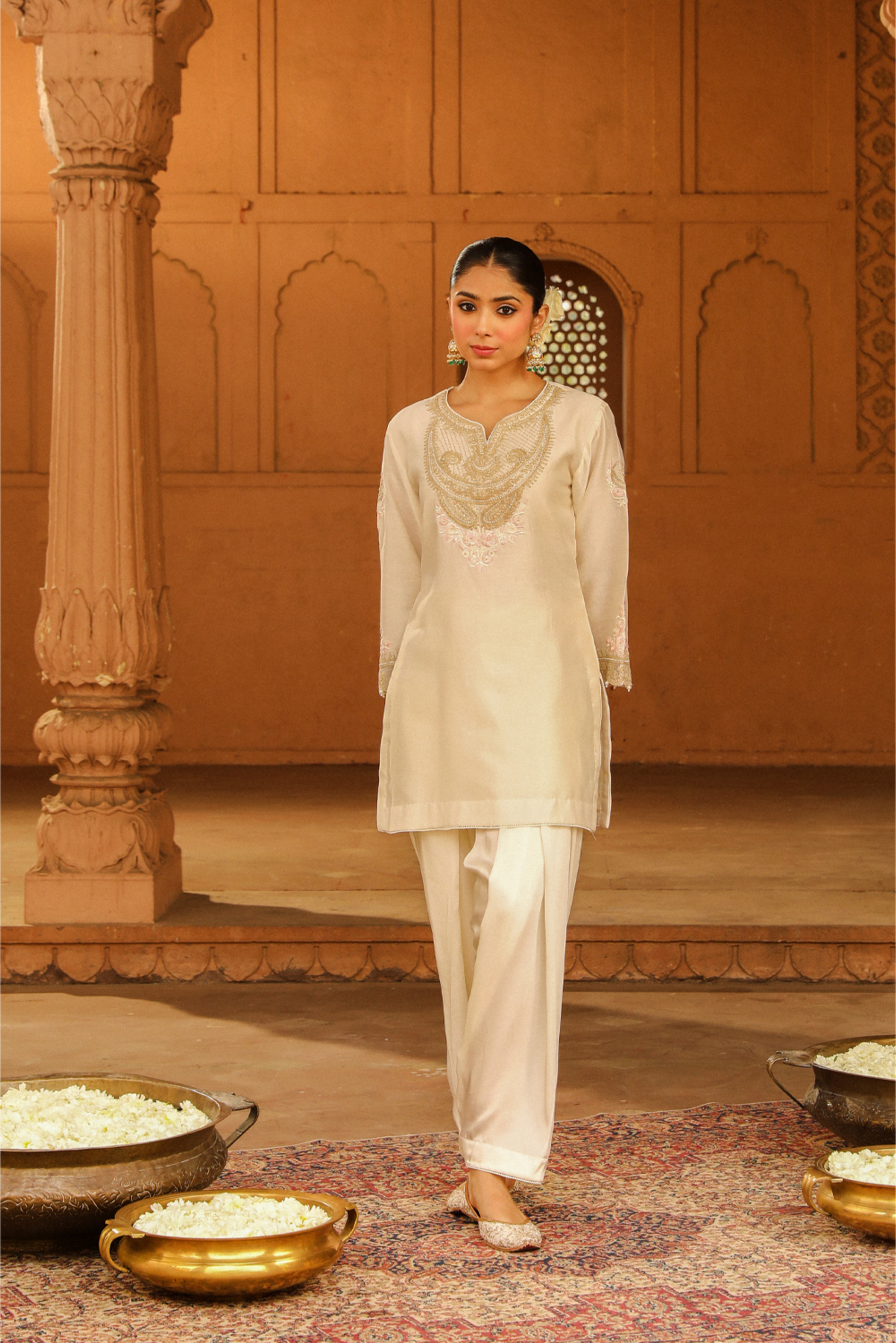 Ashira Short kurta with salwar - Daisy Ivory