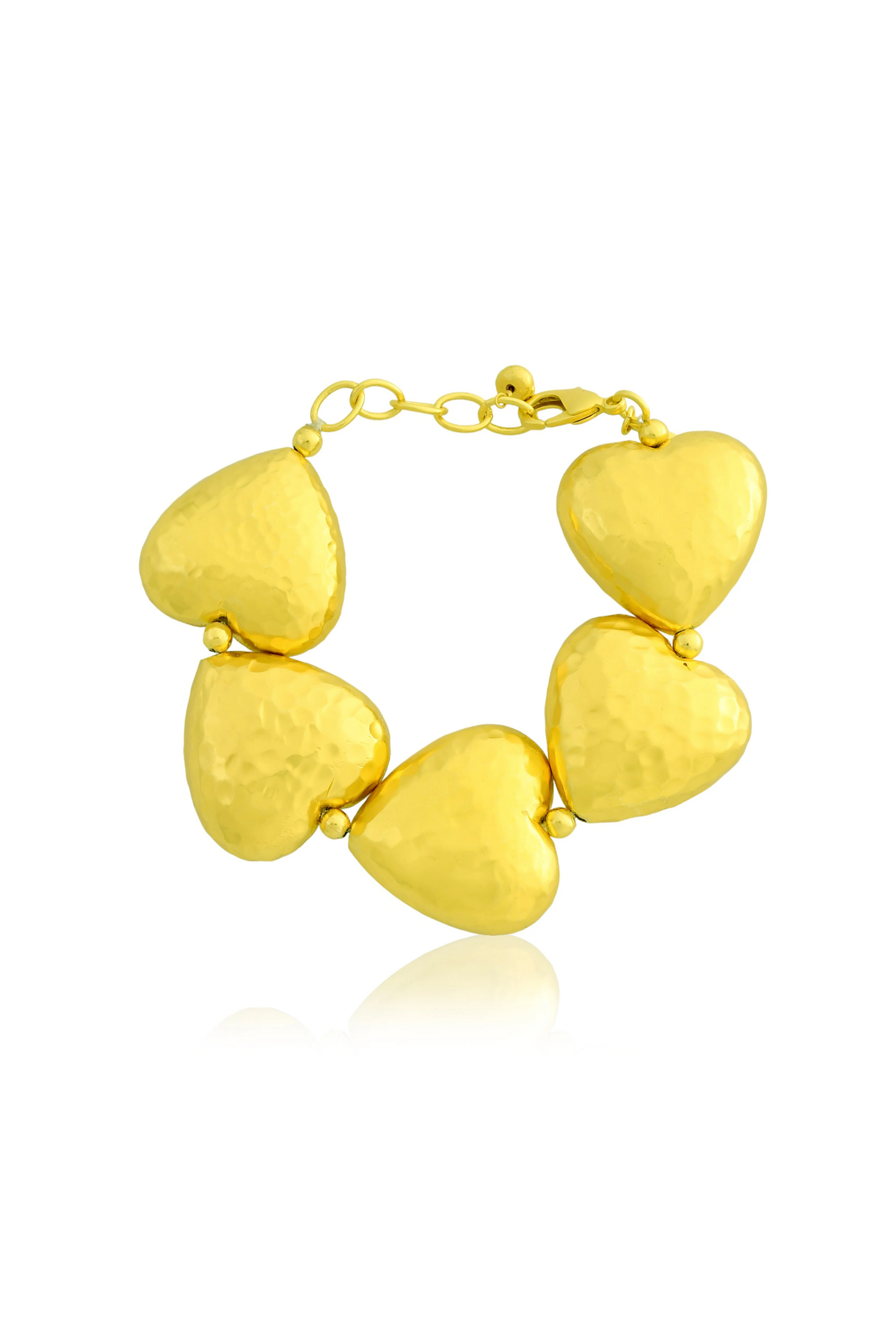Hammer Textured Heart Bracelet