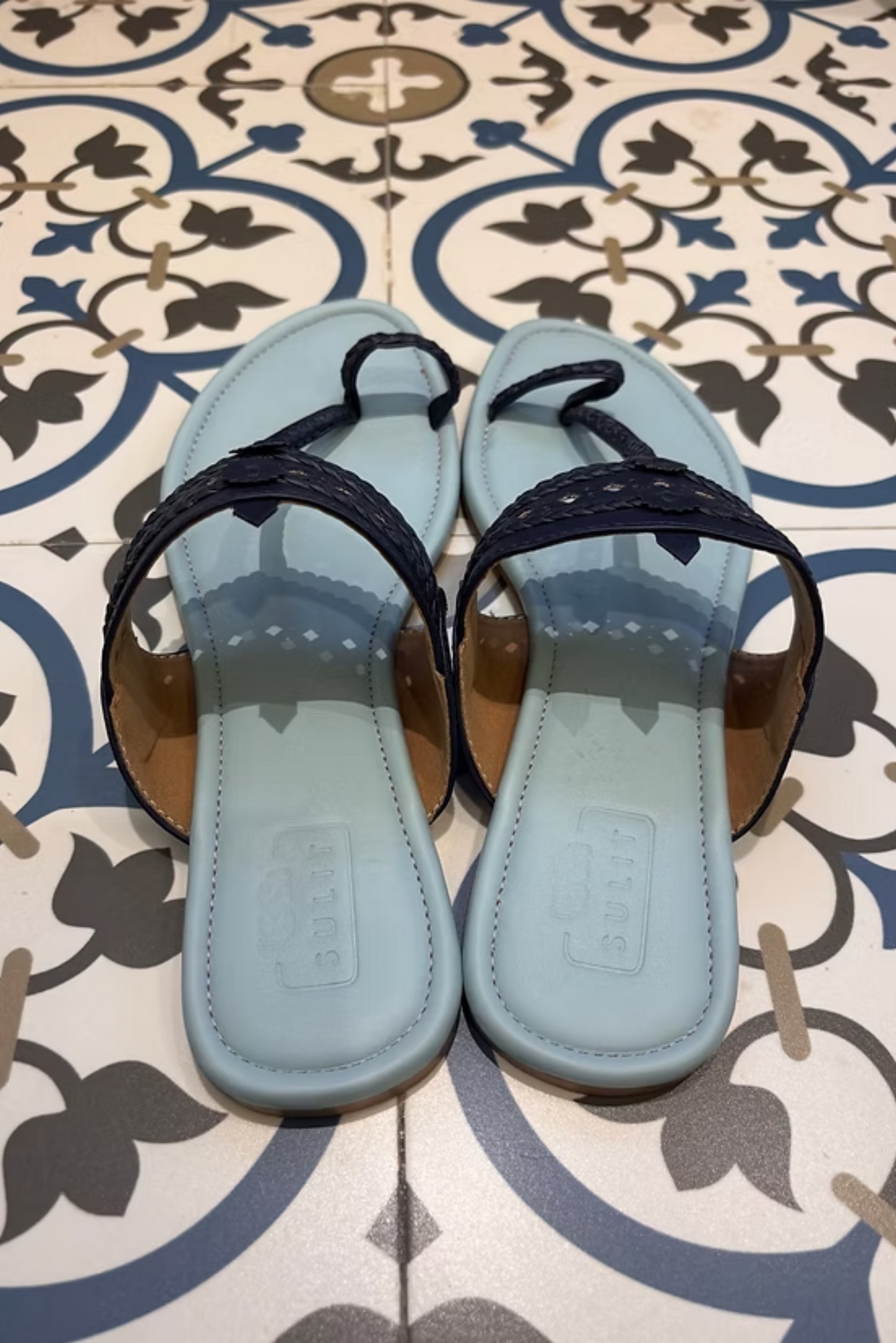 Sky Blue Dark Blue Flats