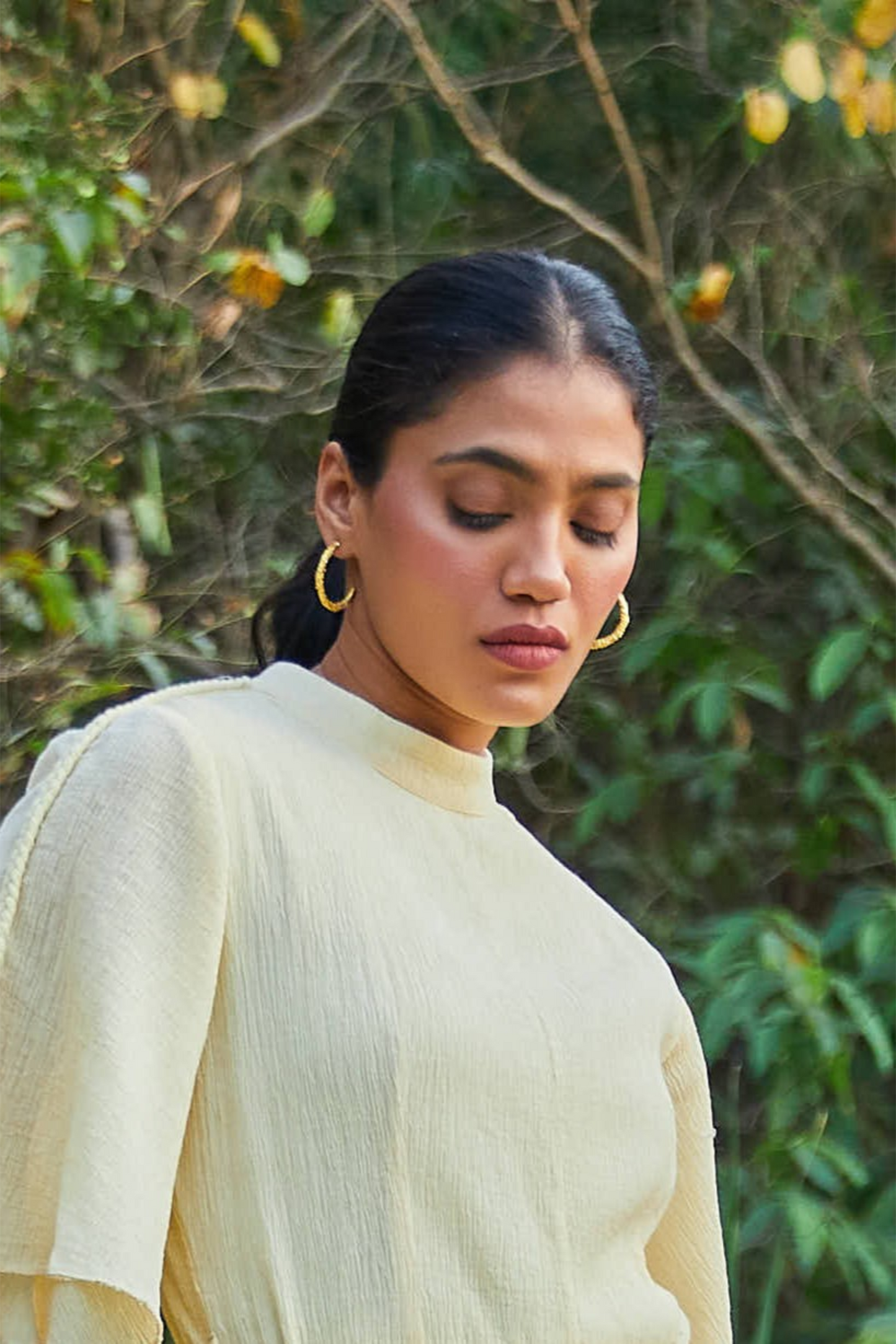 Half Moon Hoops Gold