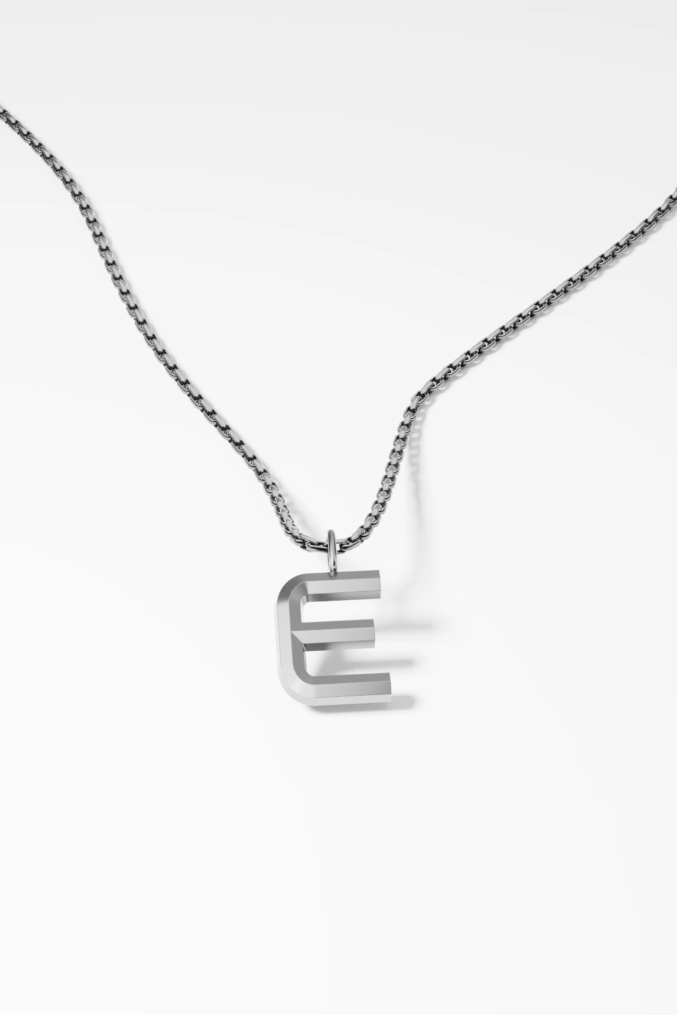 Bold Letter Necklace - E