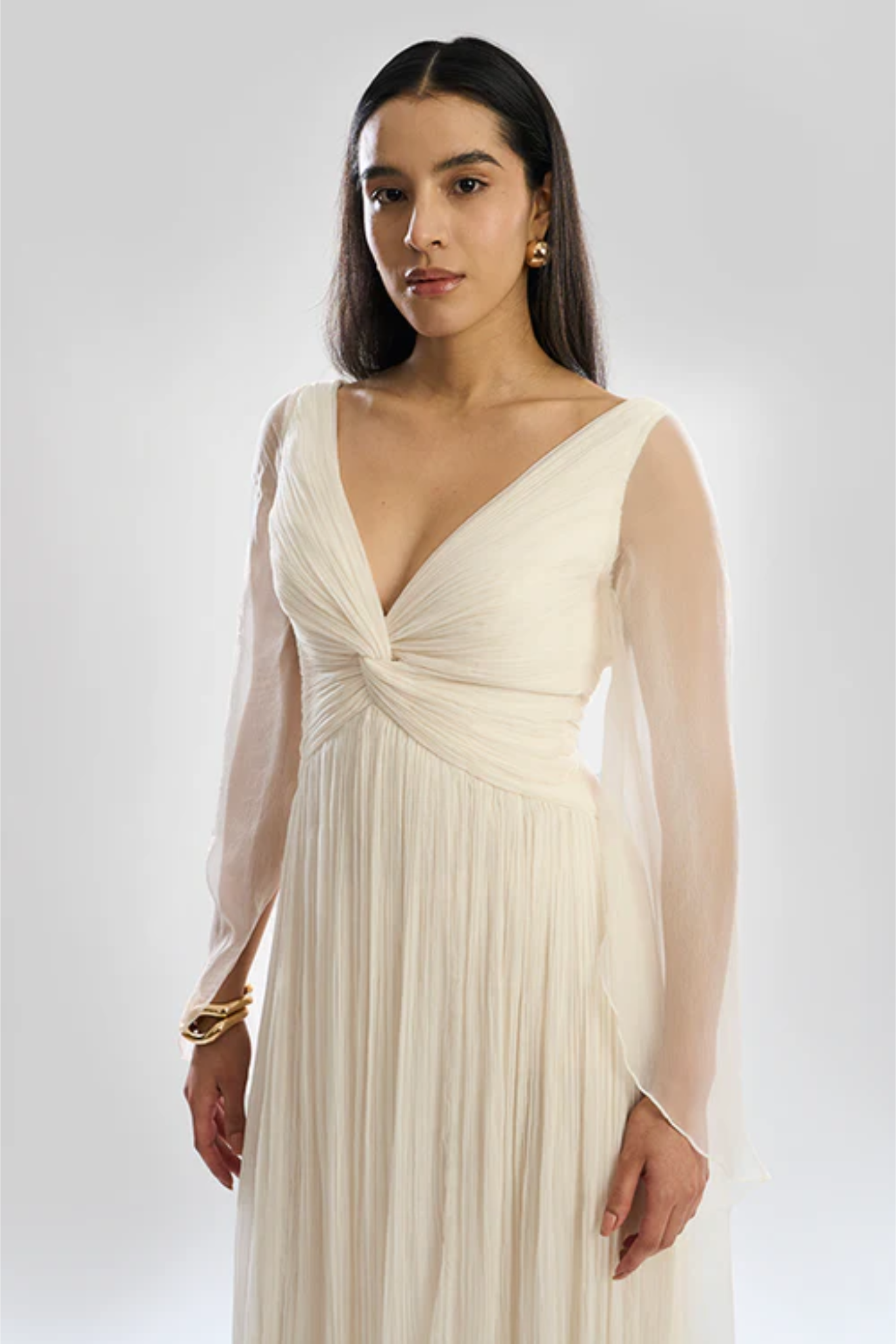 Dream Dress with Waterfall Sleeves