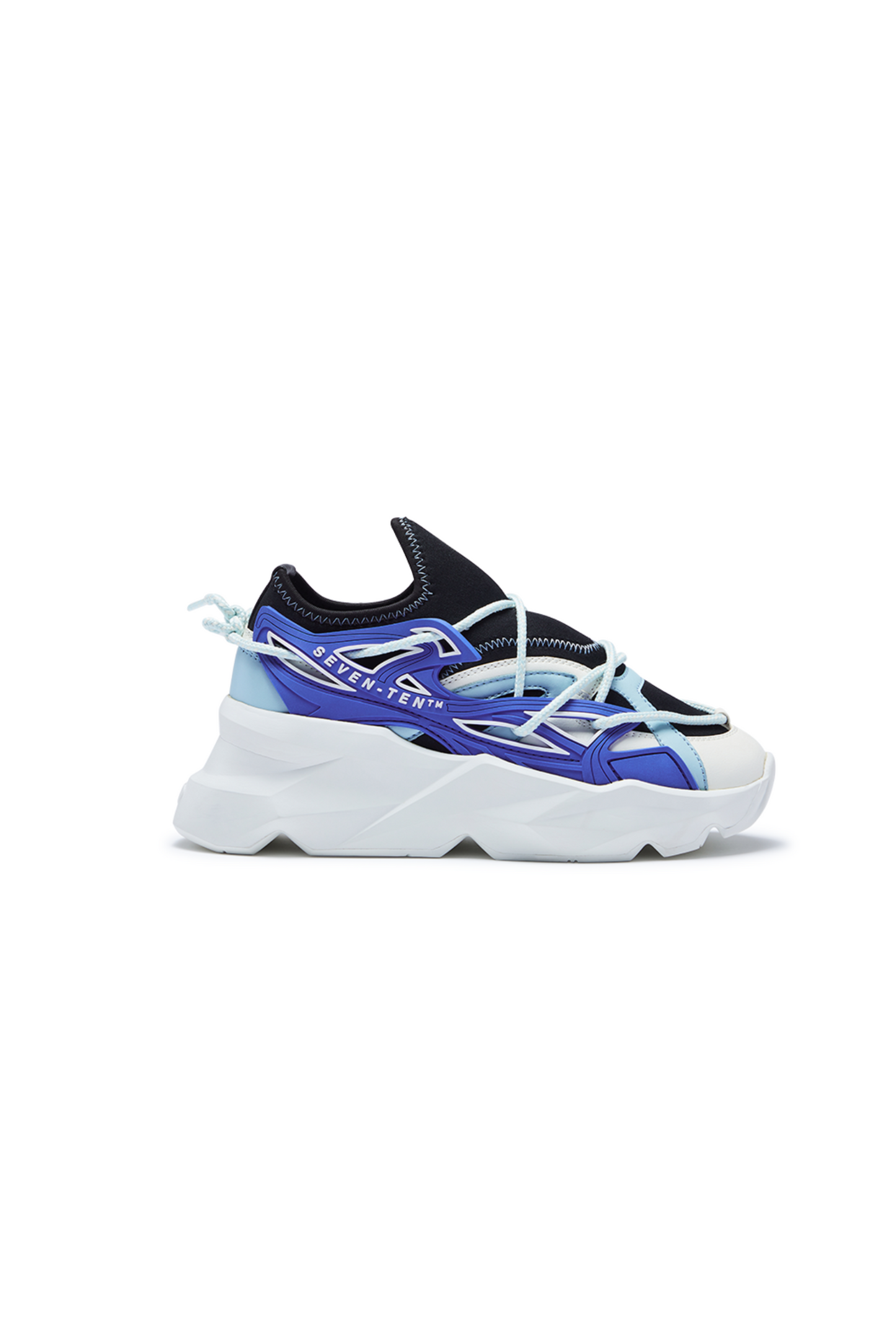 743 Hydra Blue & White Chunky Sneakers