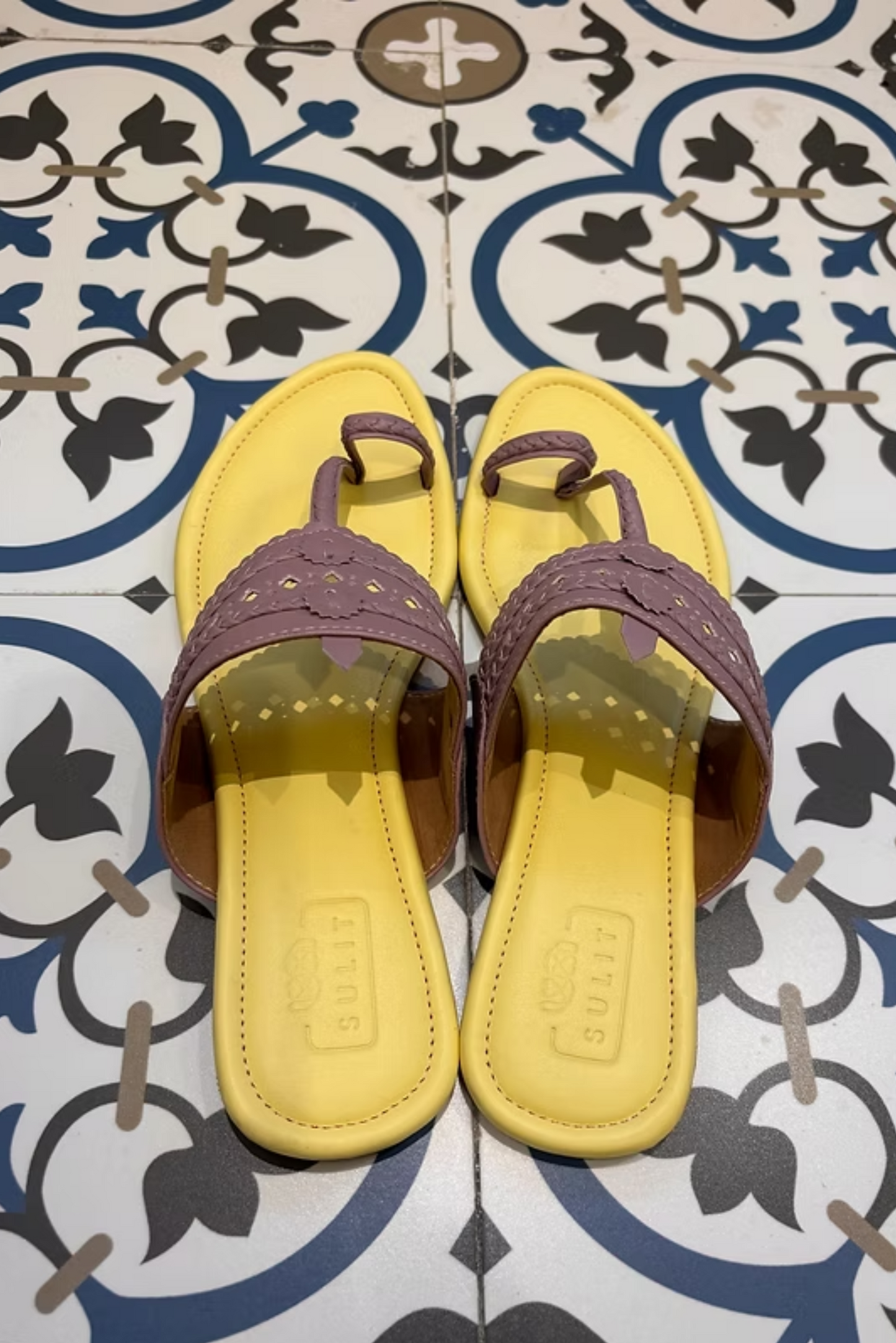 Light Yellow and Dark Lilac Flats