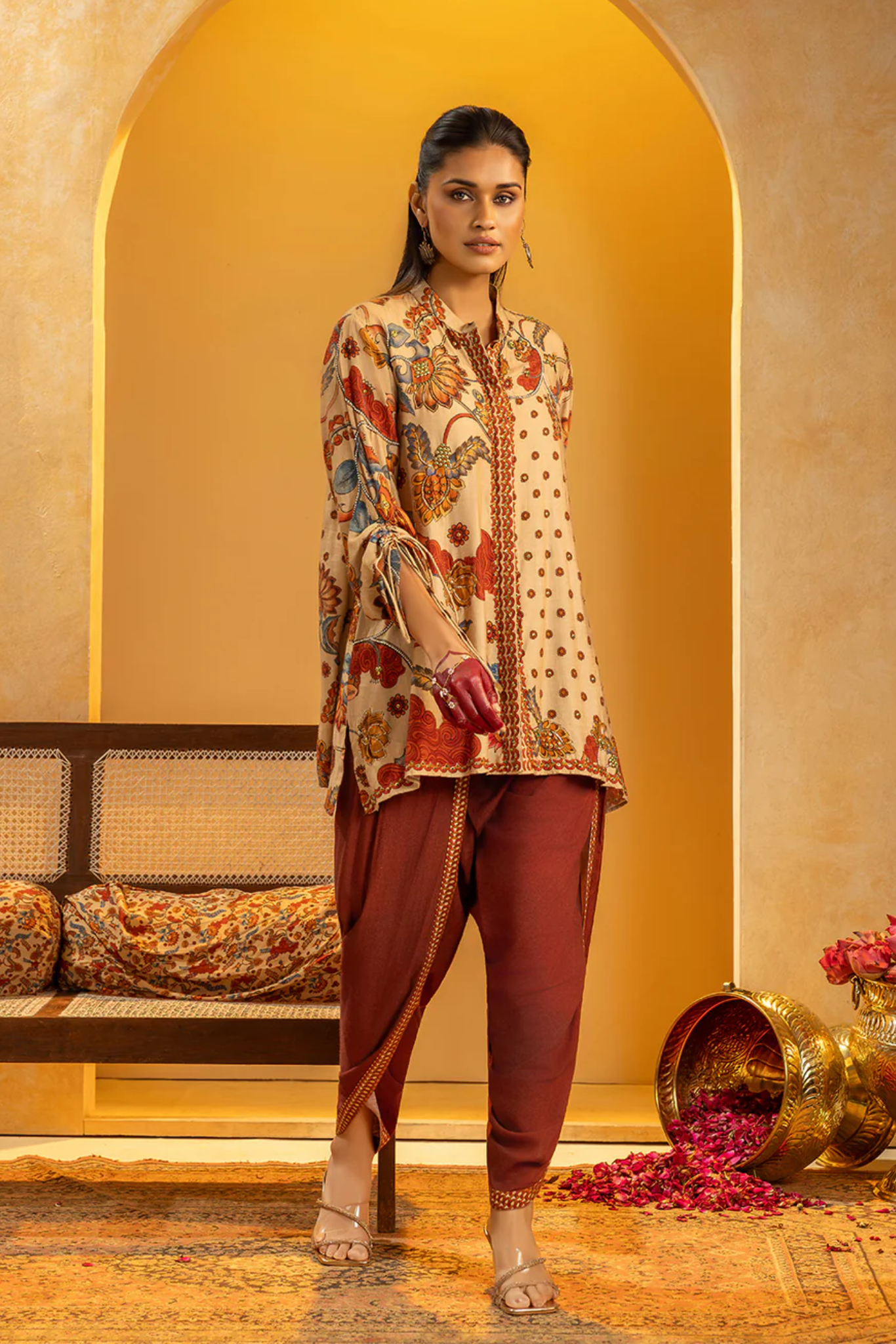 Rangtara embellished Dhoti set