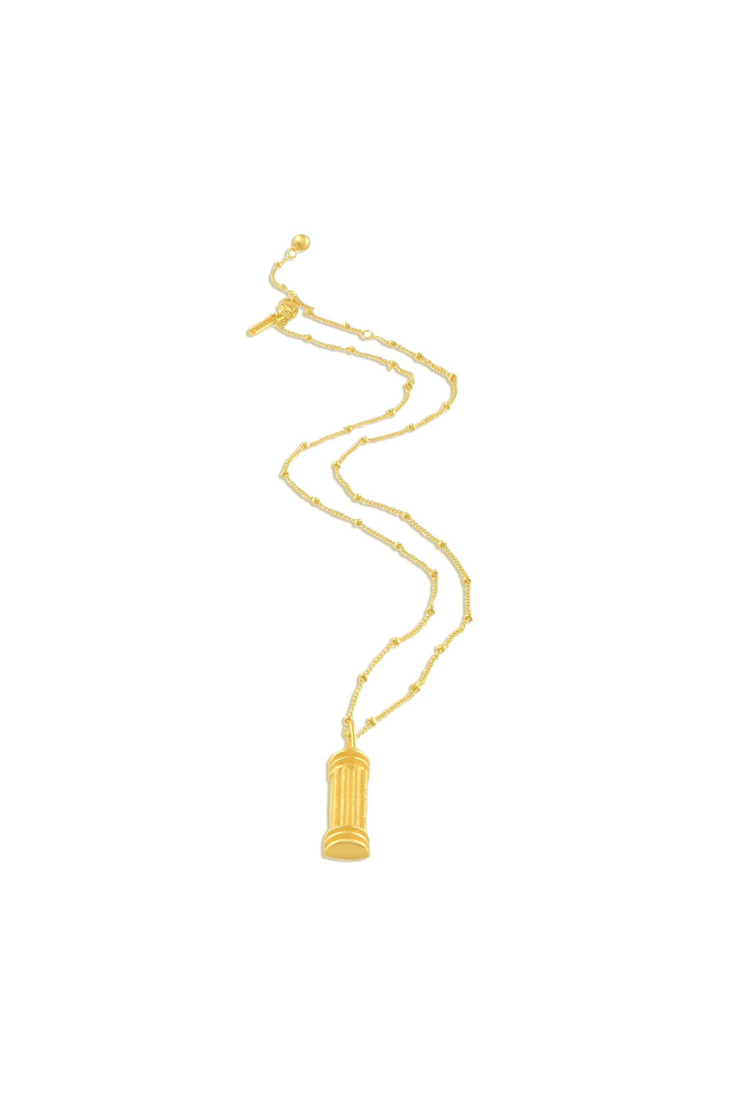 Tiny Pillar Charm Necklace