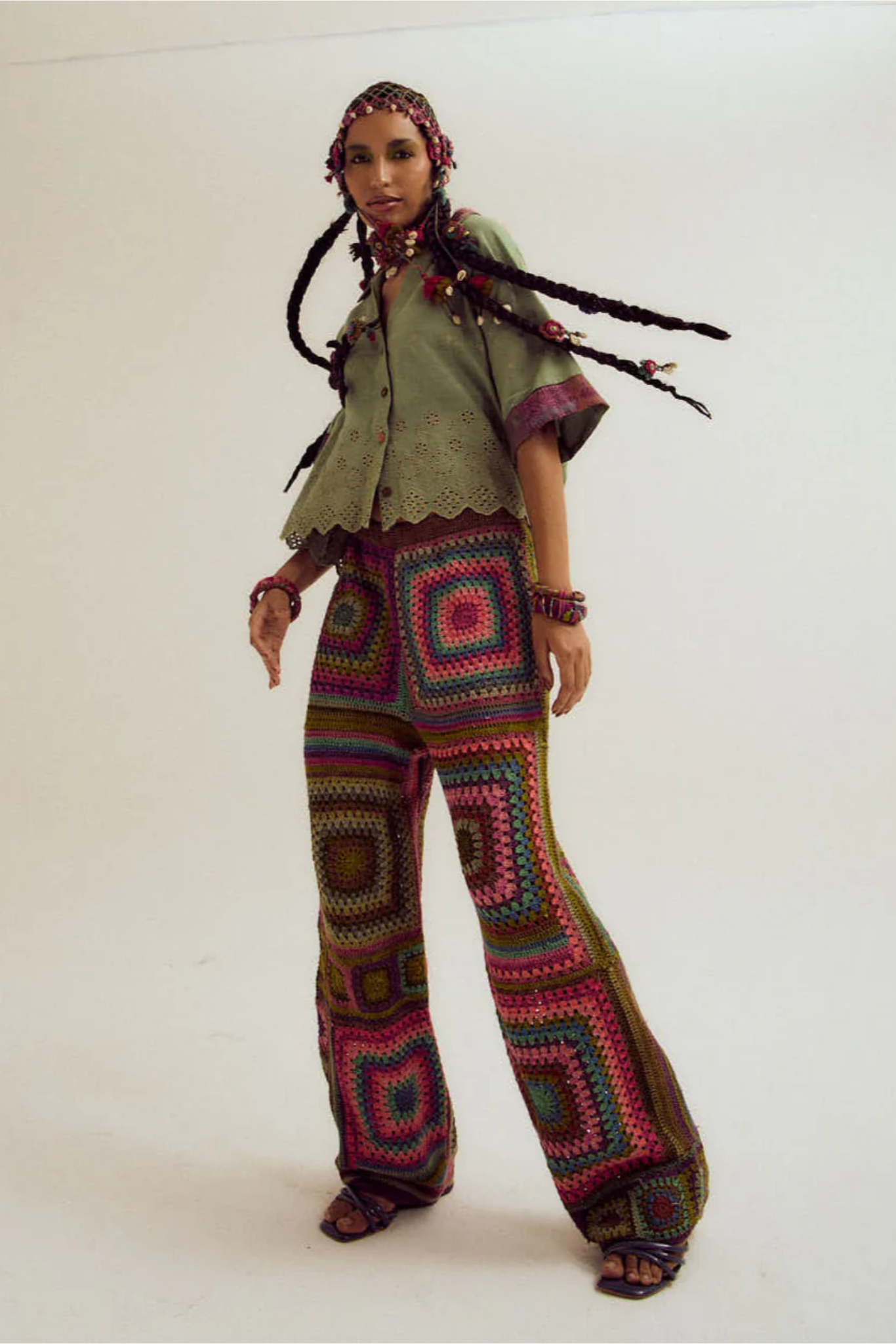 Hibiscus cutwork shirt