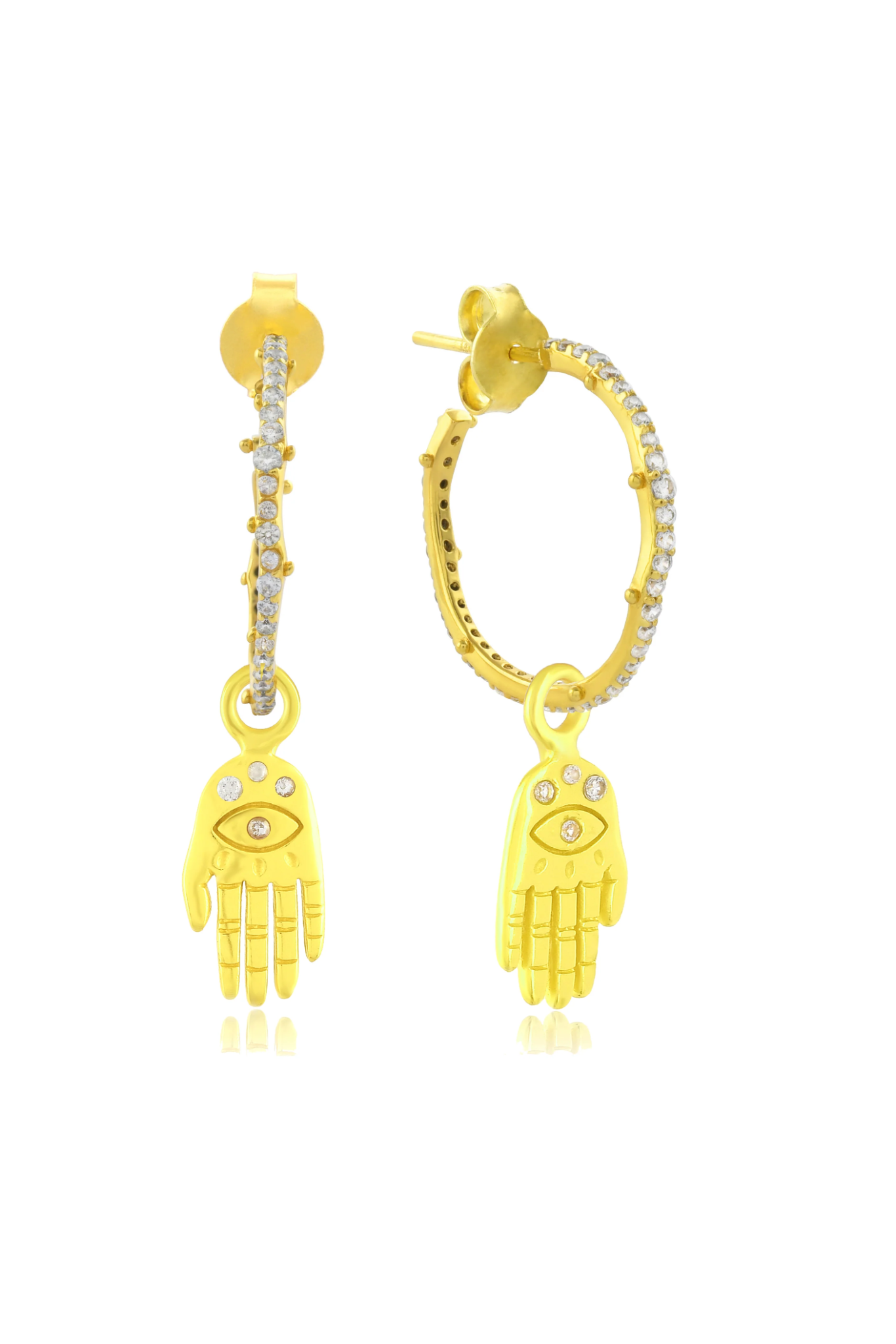 Studded Hamsa Charm