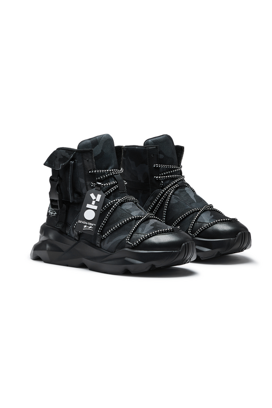 746 Ambush Black Chunky High-Top Sneakers