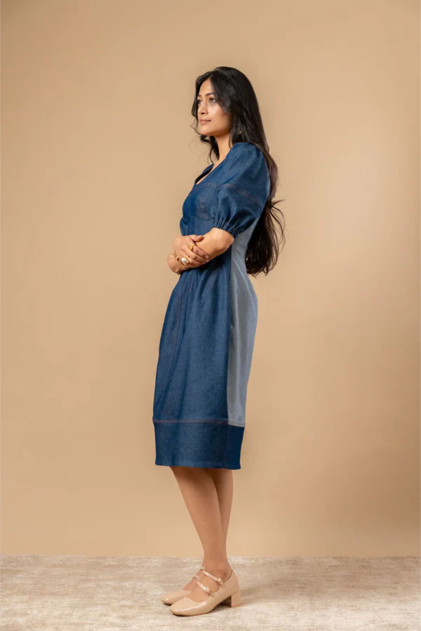 ISABELLE UPCYCLED DENIM DRESS