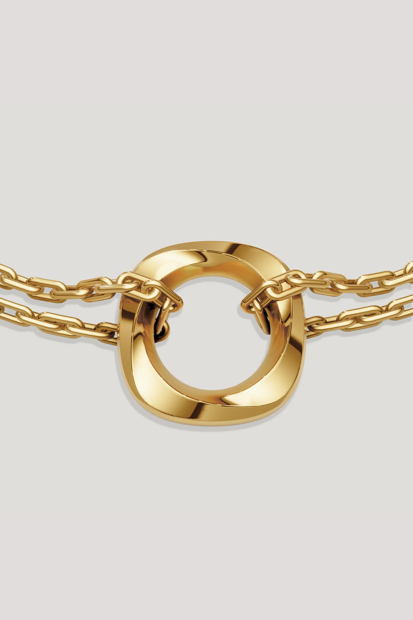 Squircle Chain Bracelet  in Gold vermeil