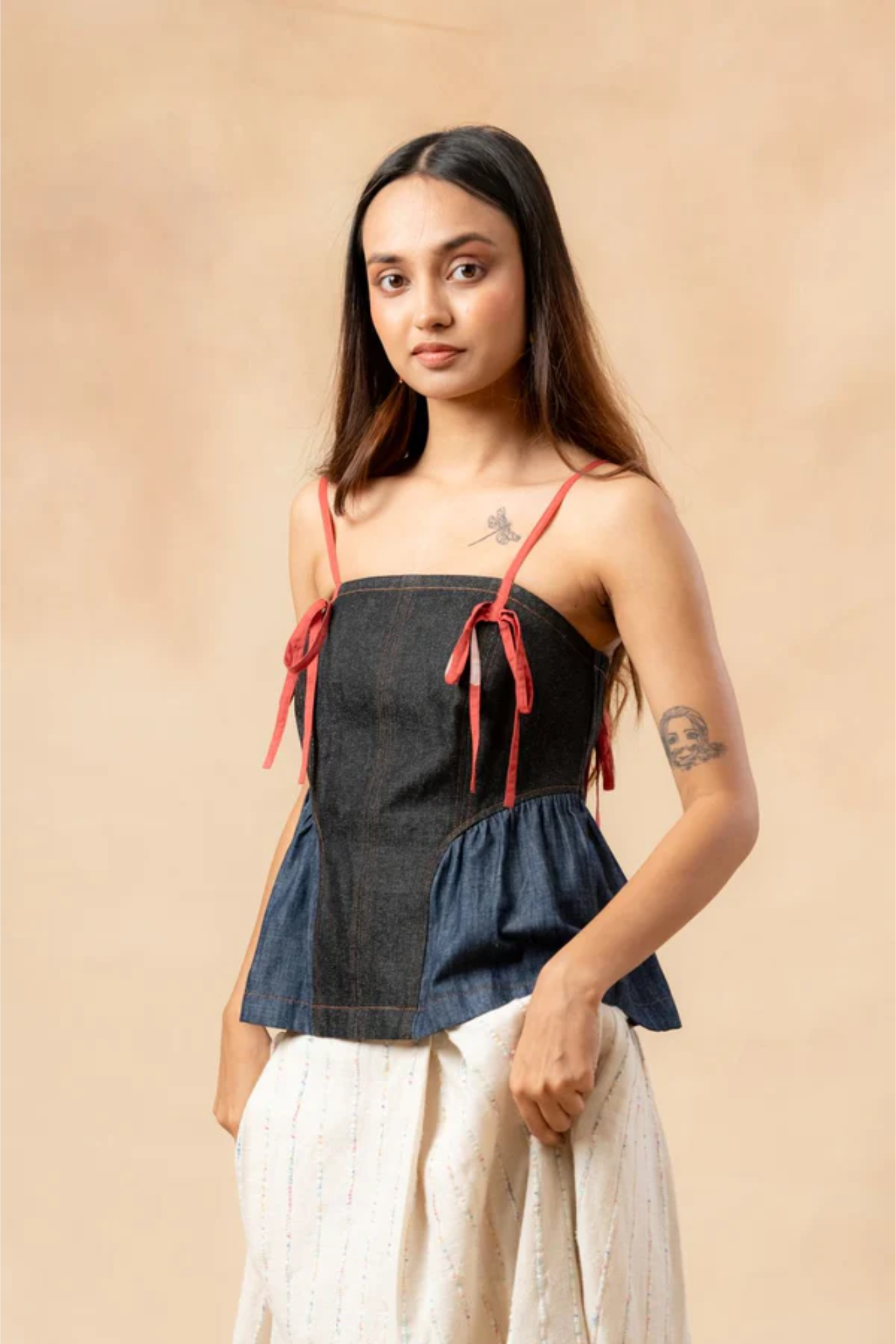 SUNHAT SPELL DENIM TOP